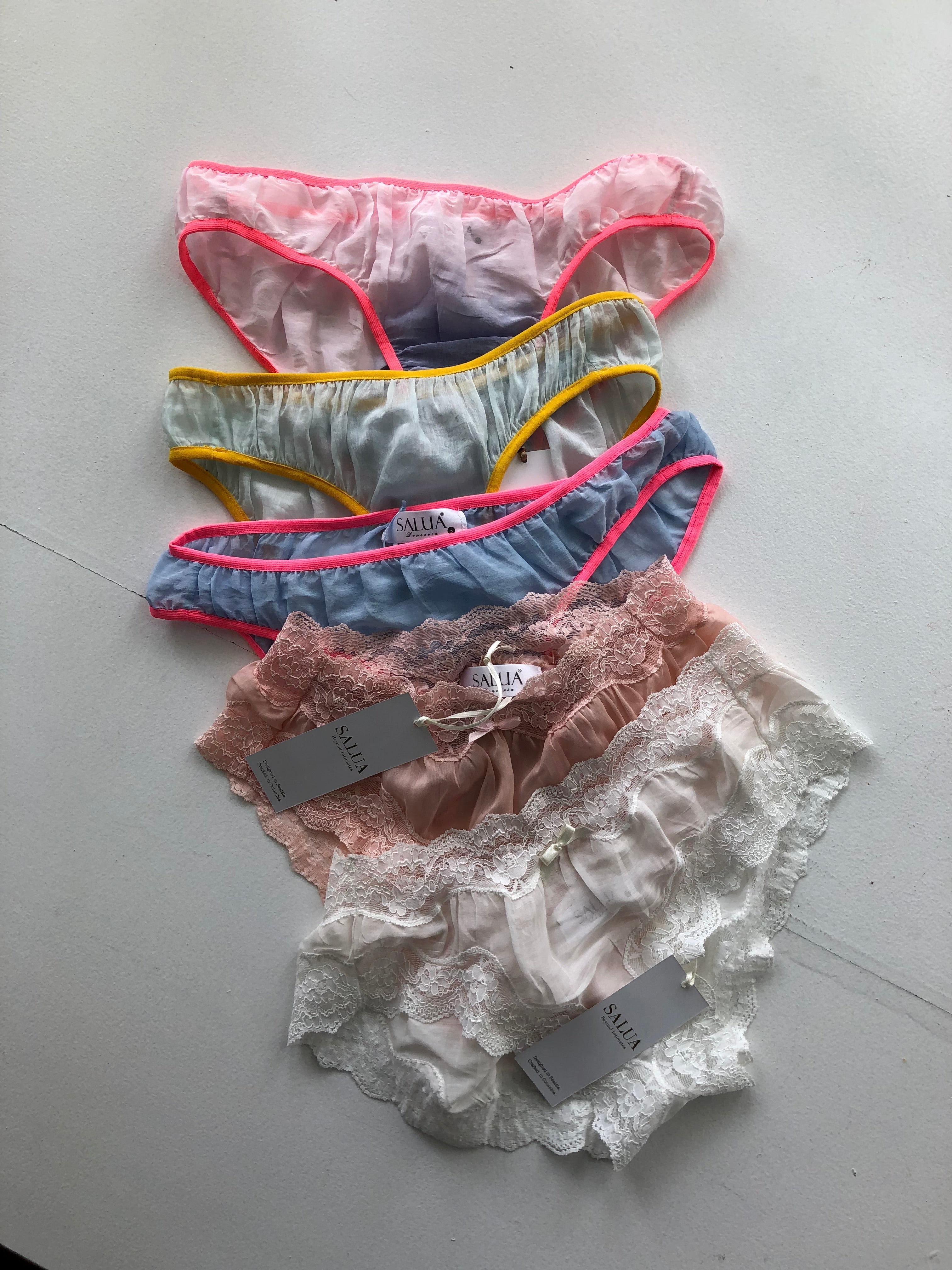 Panty básico de gradiente transparente con ribete