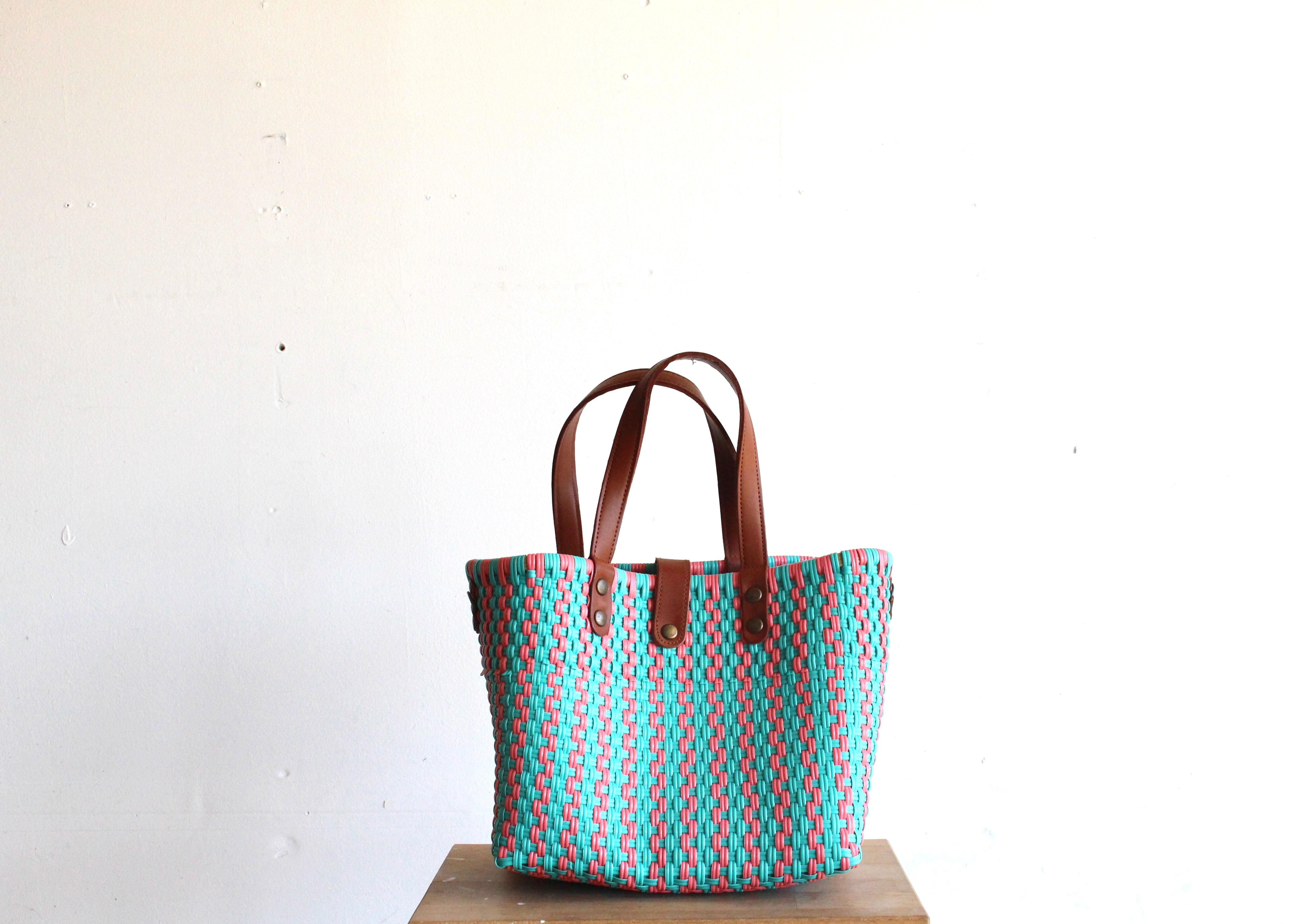 Aqua & Pink Purse bag by MexiMexi