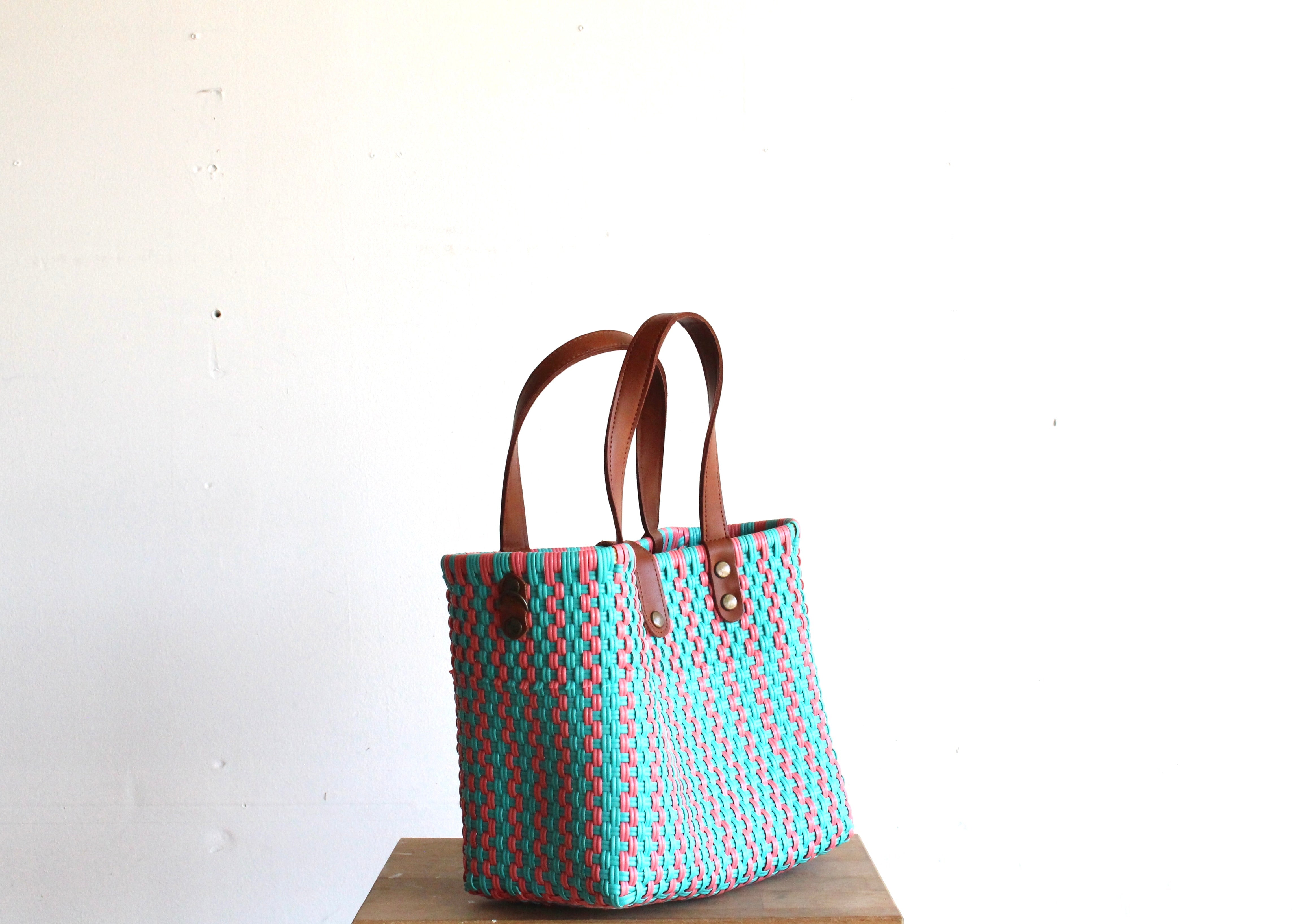 Aqua & Pink Purse bag by MexiMexi