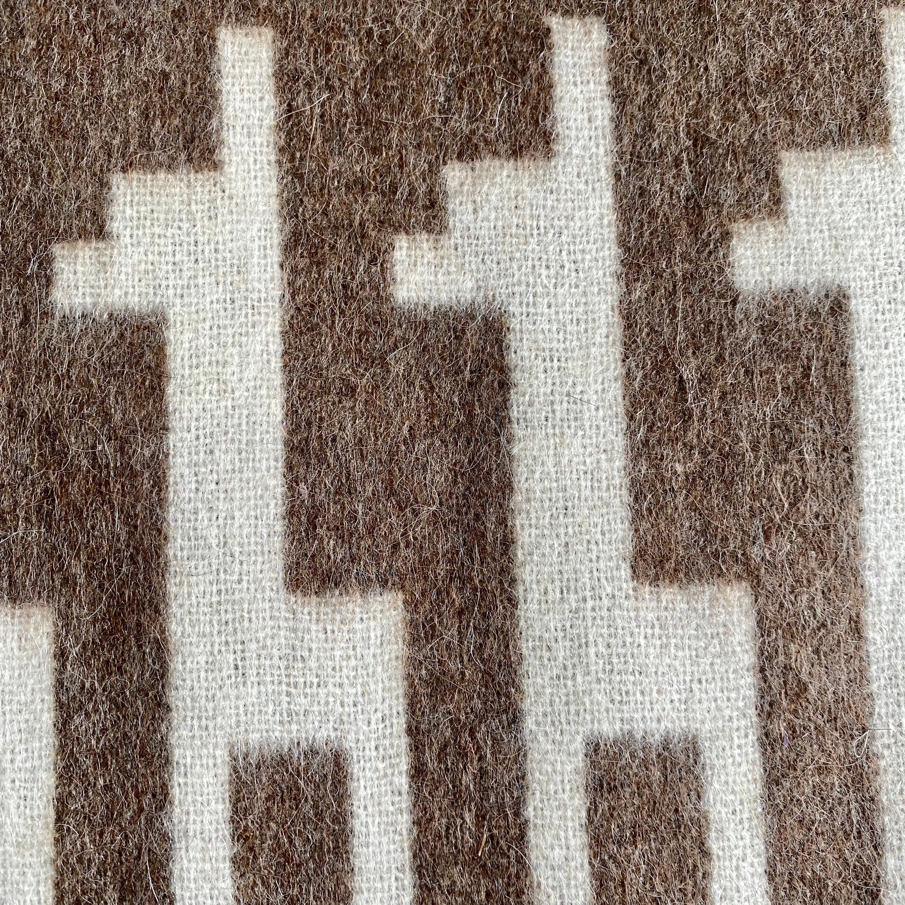 Manta de lana de alpaca — Diseño de alpaca