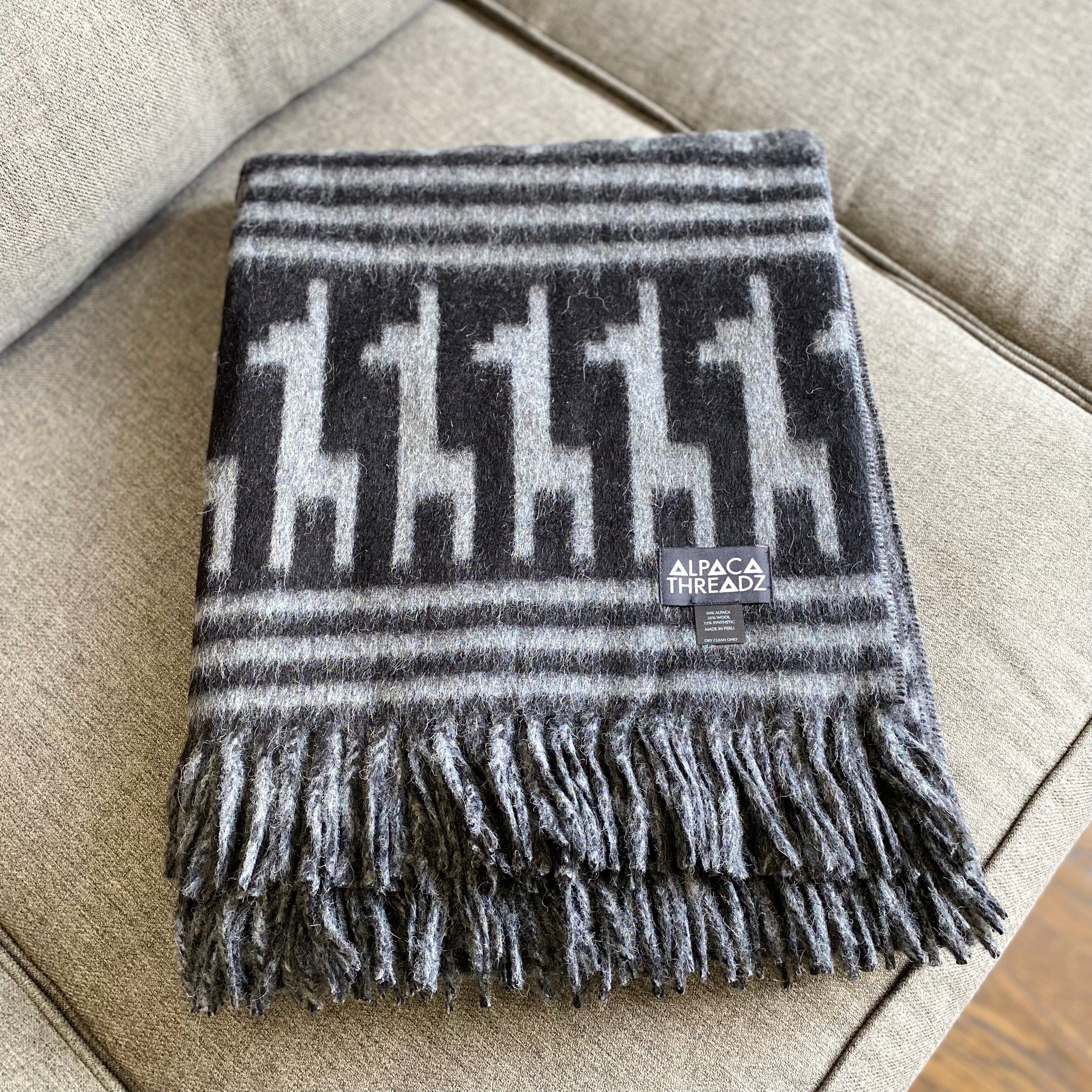 Manta de lana de alpaca — Diseño de alpaca