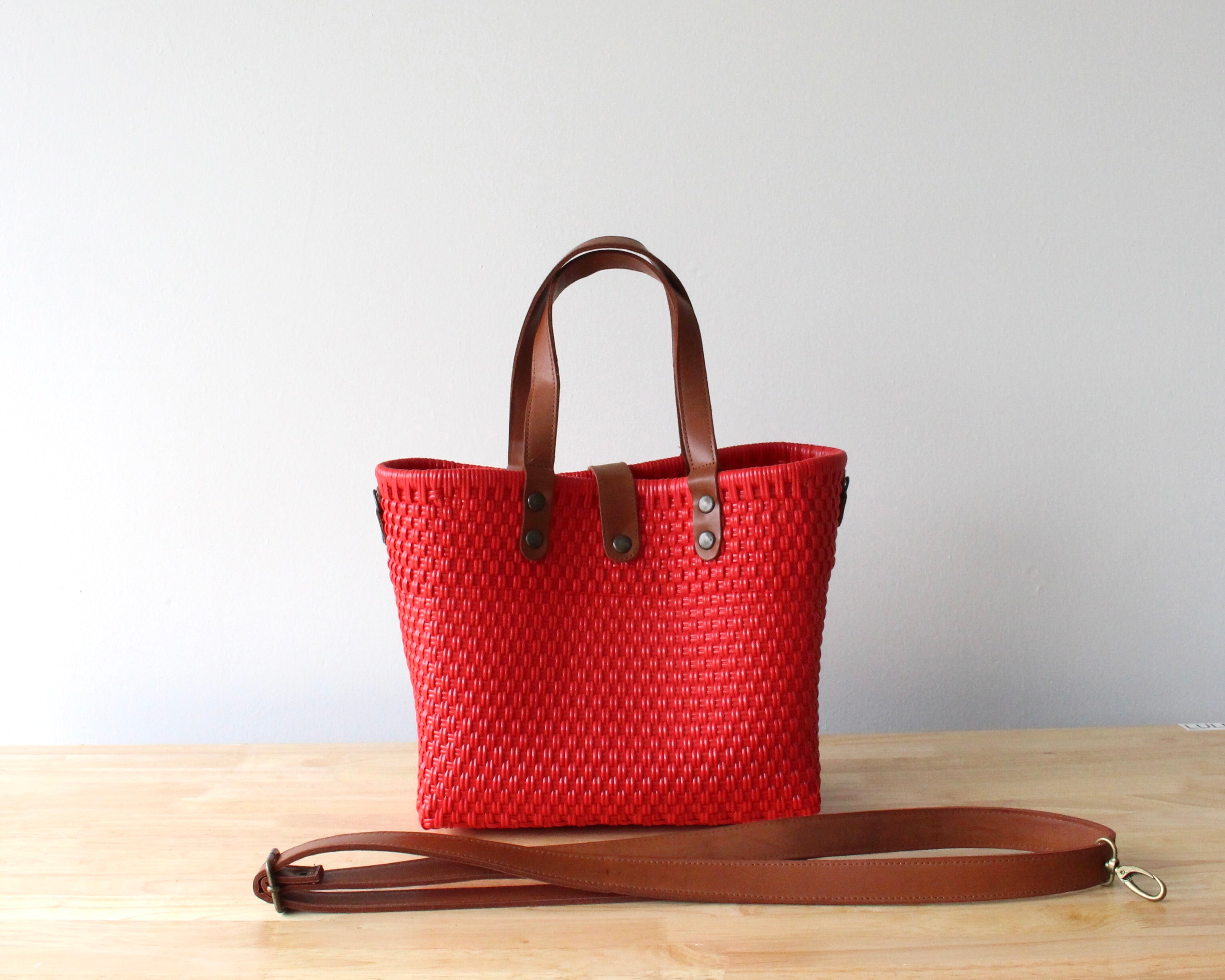Red Handwoven Purse by MexiMexi