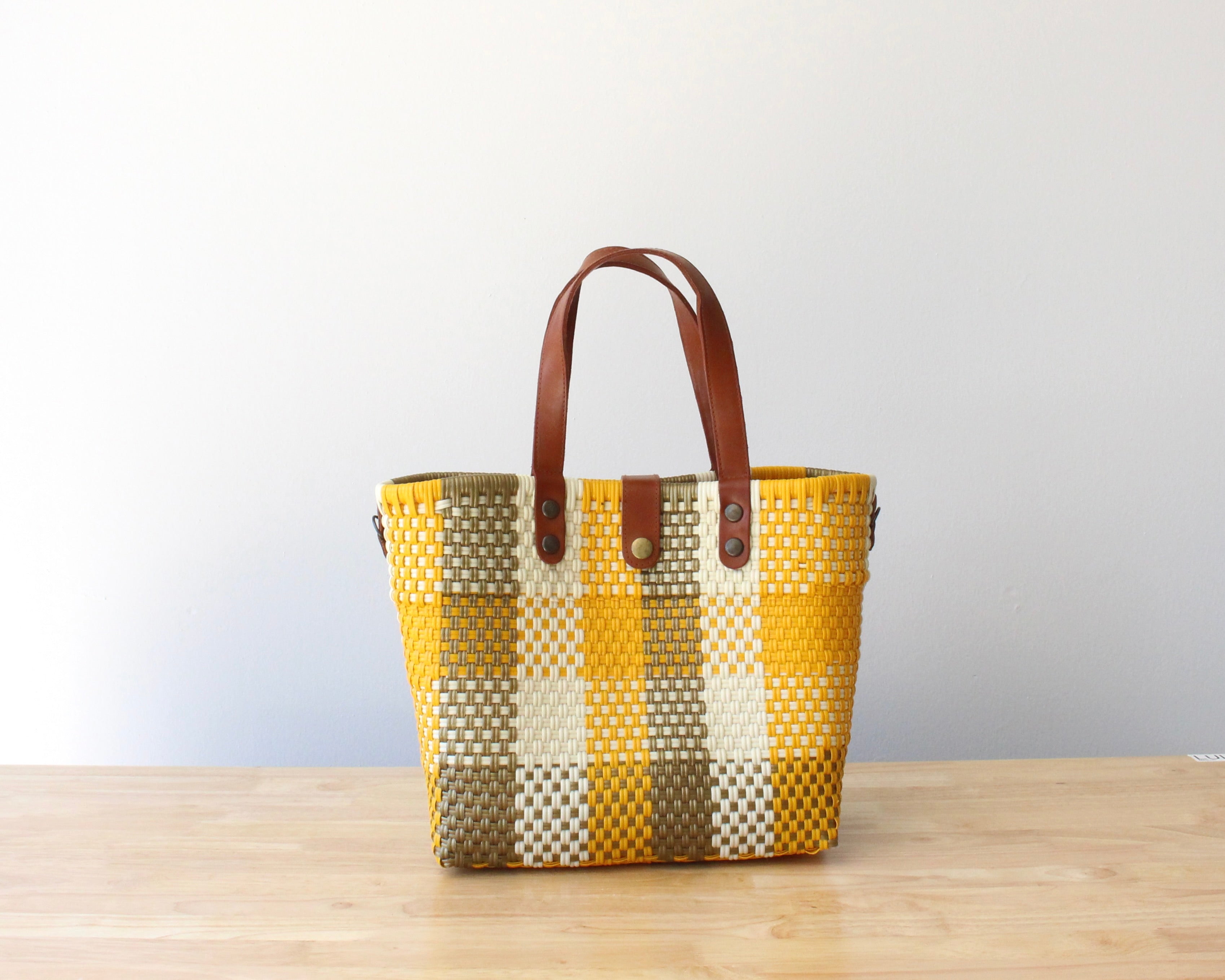 Yellow & Gold Handwoven Purse by MexiMexi
