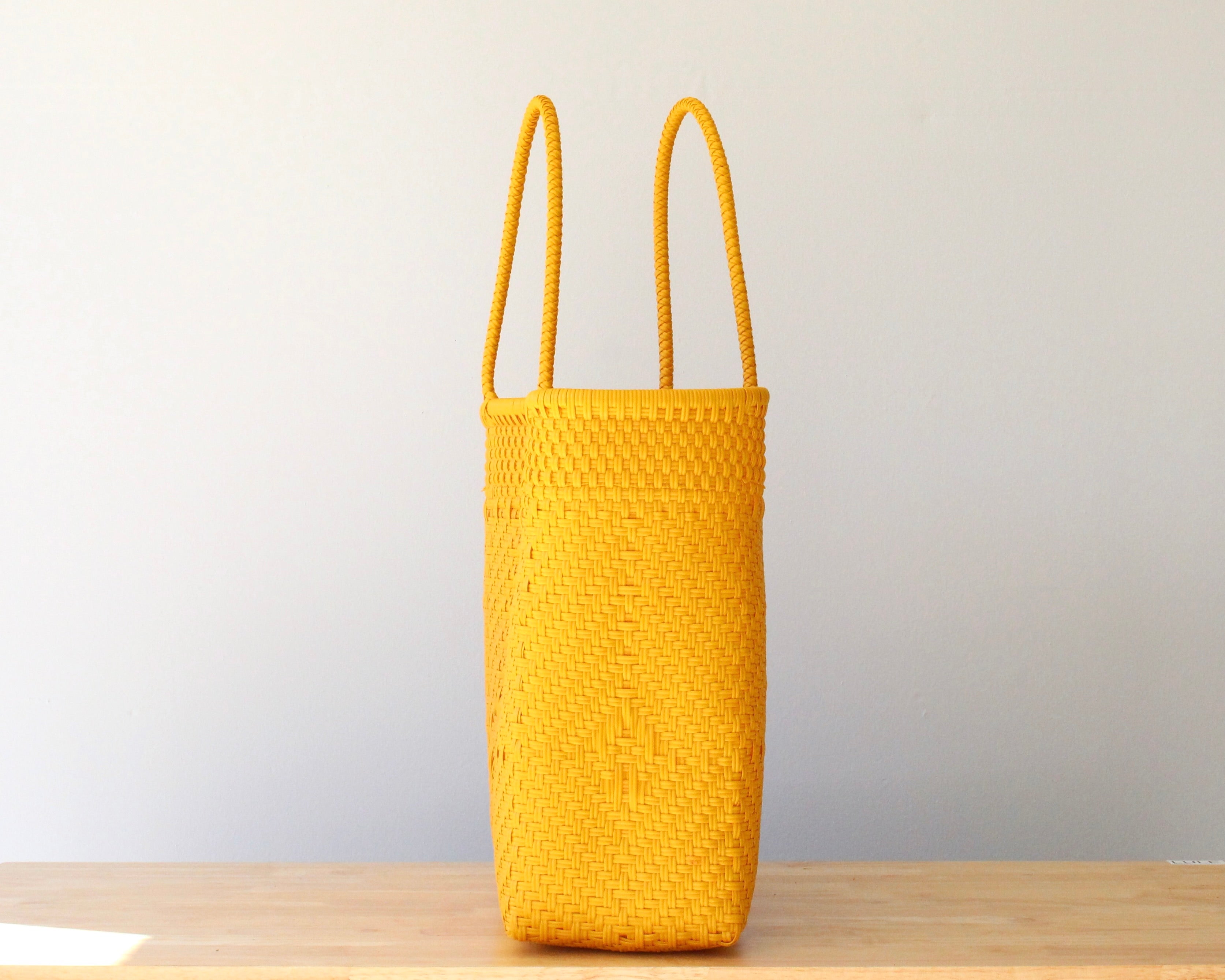 Yellow Handwoven Tote Bag by MexiMexi