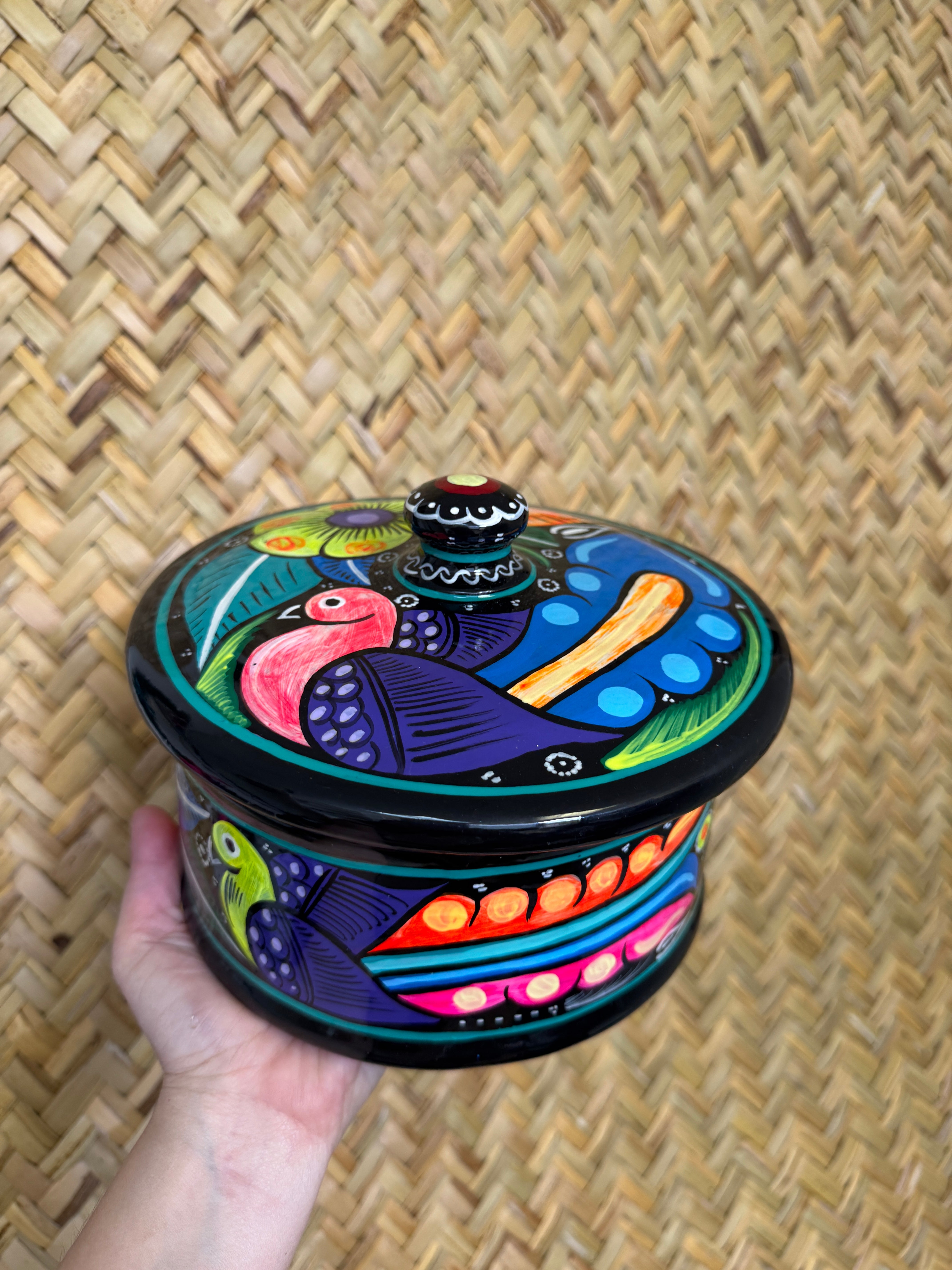 Mexican Tortilla Holder hand painted tortillero