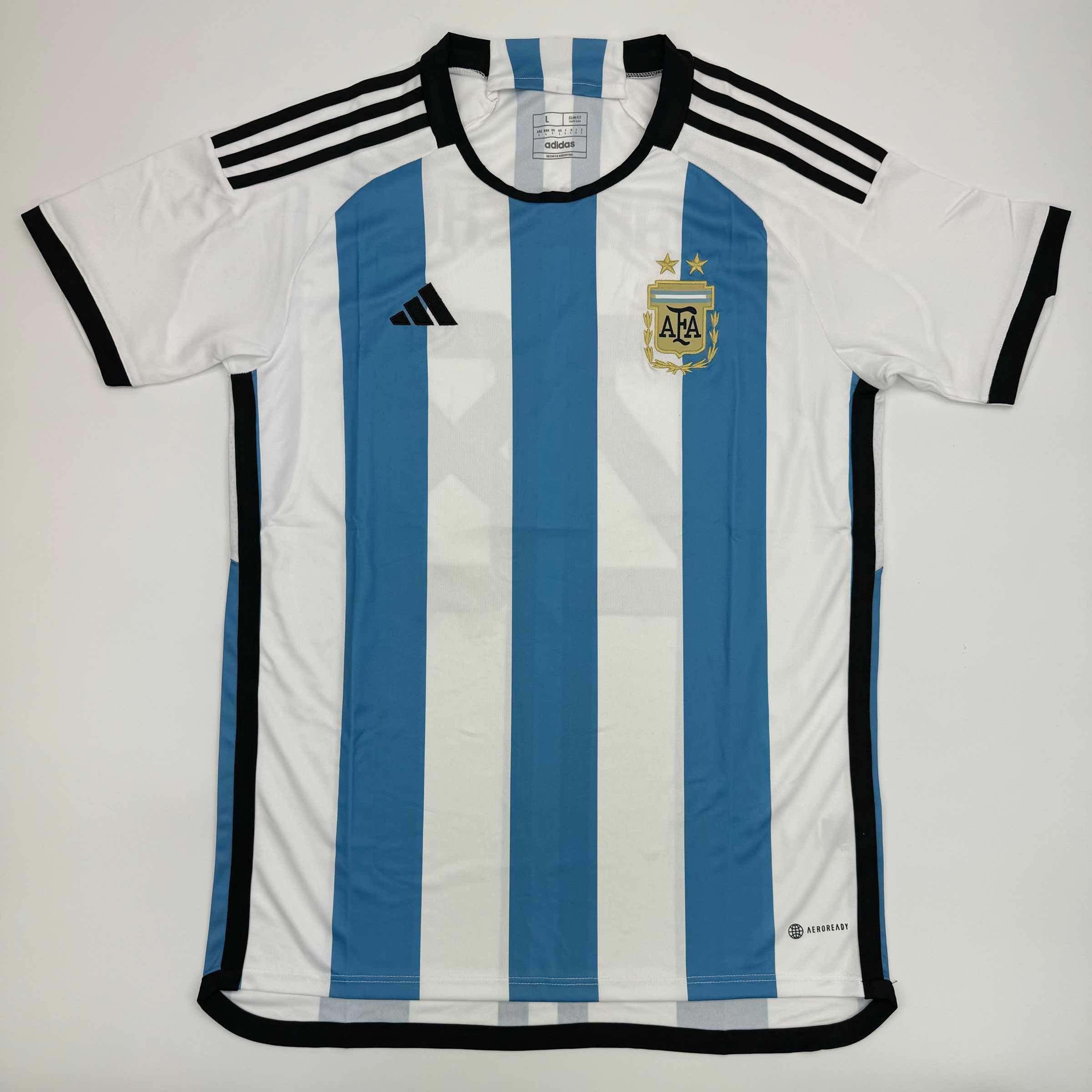 Autographed/Signed Alejandro Garnacho Argentina Blue Soccer Futbol Jersey Beckett BAS COA