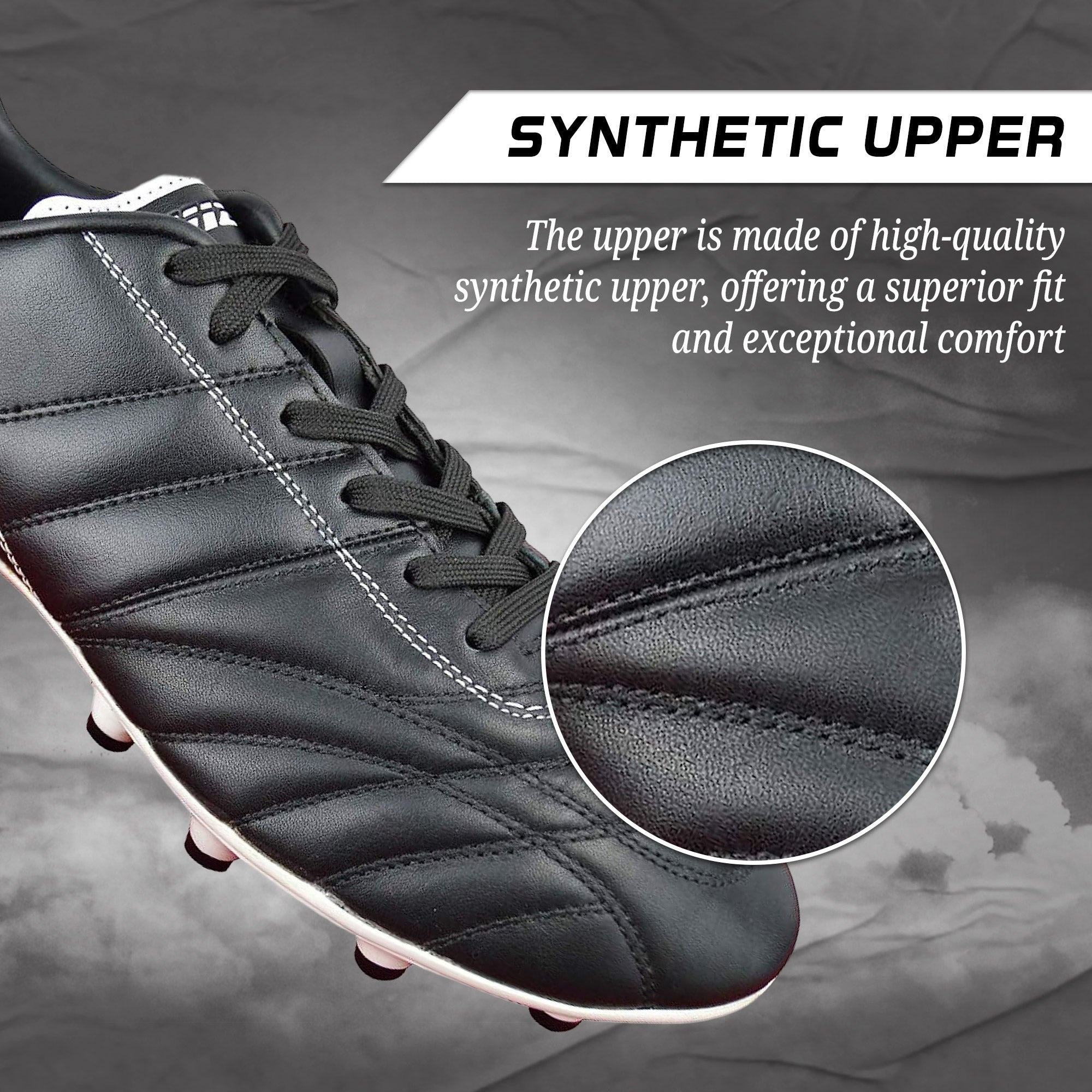 Classico Firm Ground Soccer Shoes -Black/White