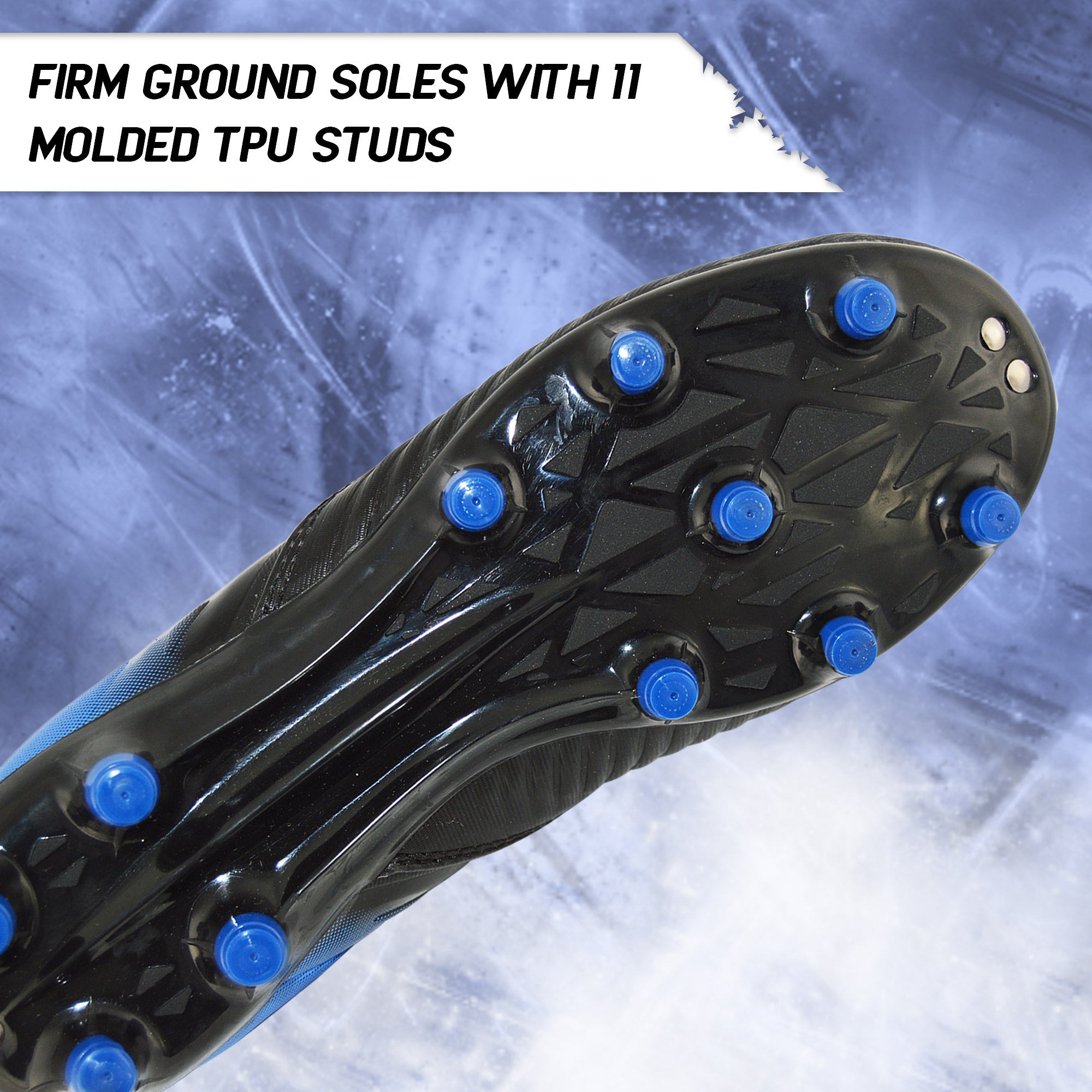 Liga Firm Ground Soccer Shoes -Black/Blue