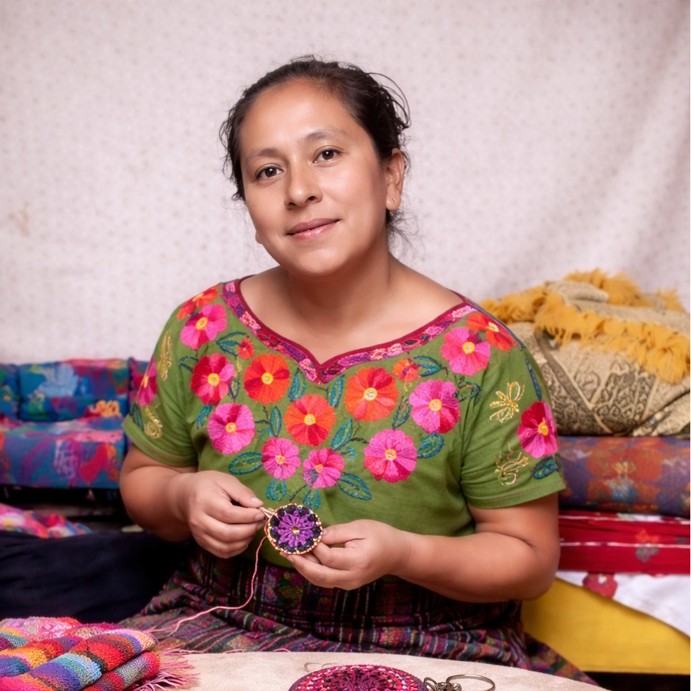 Estuche para auriculares o AirPods de ganchillo redondo | Monedero | Llavero - Guatemala