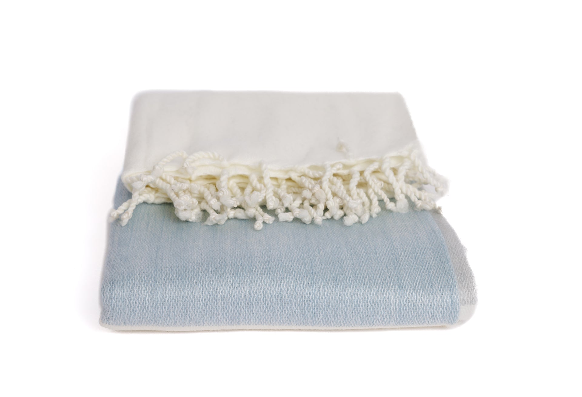 Kallpa Collection - Handwoven Glacier Grays & White Alpaca Throw Blanket from Ecuador