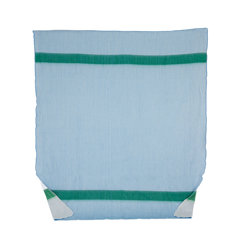 Kani Collection - Handwoven Reversible Powder Blue & Green Alpaca Throw Blanket From Ecuador