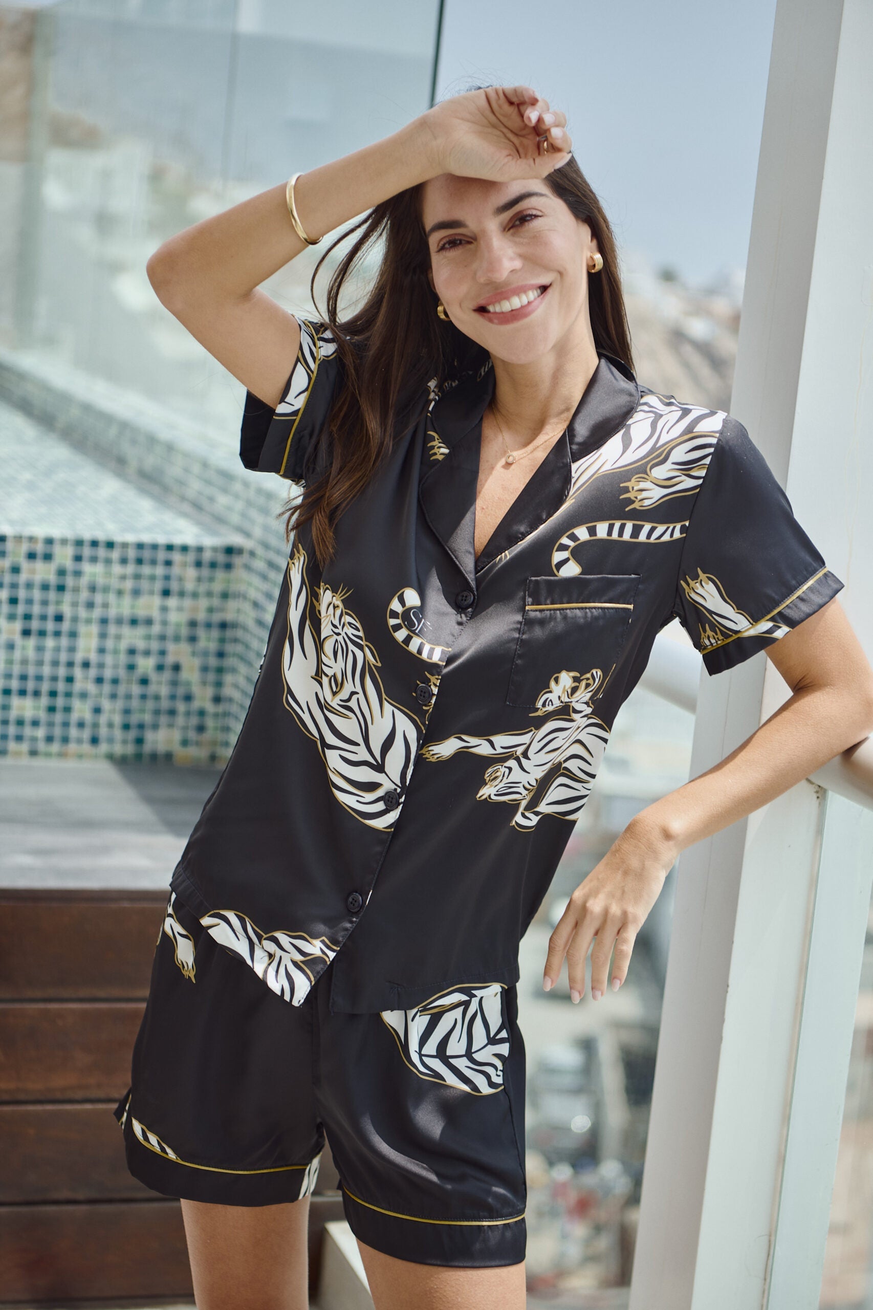 Conjunto de pijama de seda lavable - Kenya Short