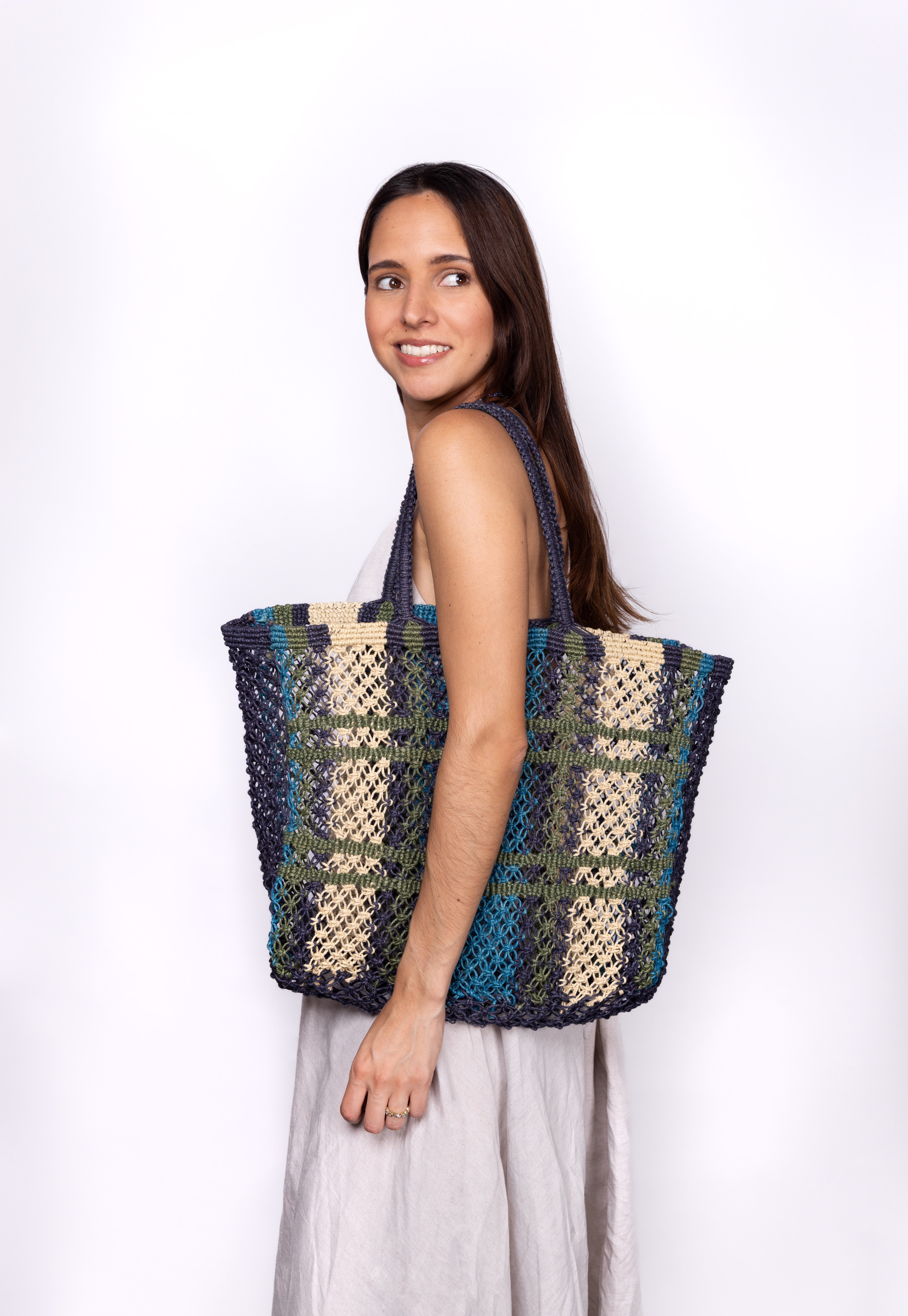 Bolso de yute tejido Kulu