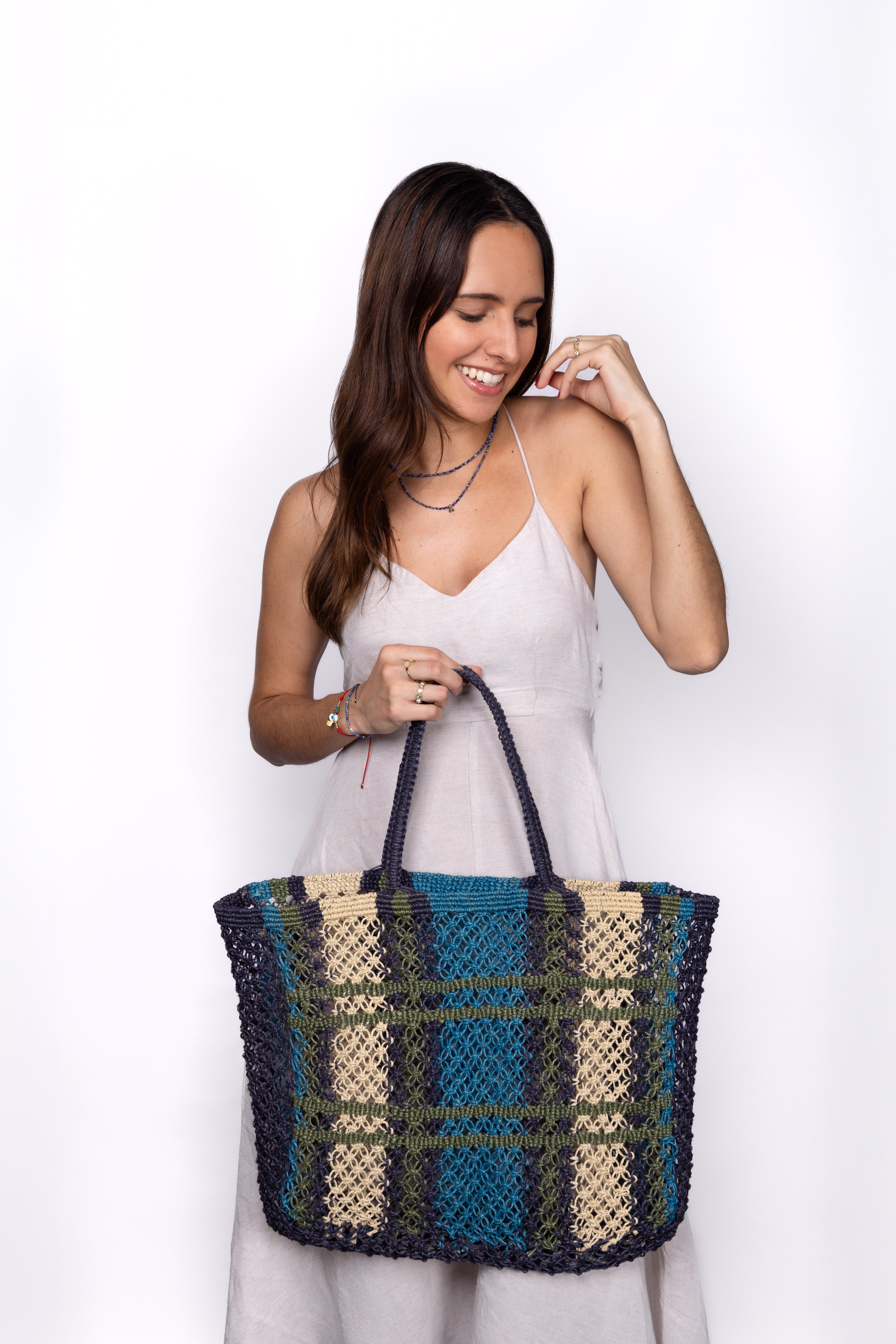 Bolso de yute tejido Kulu