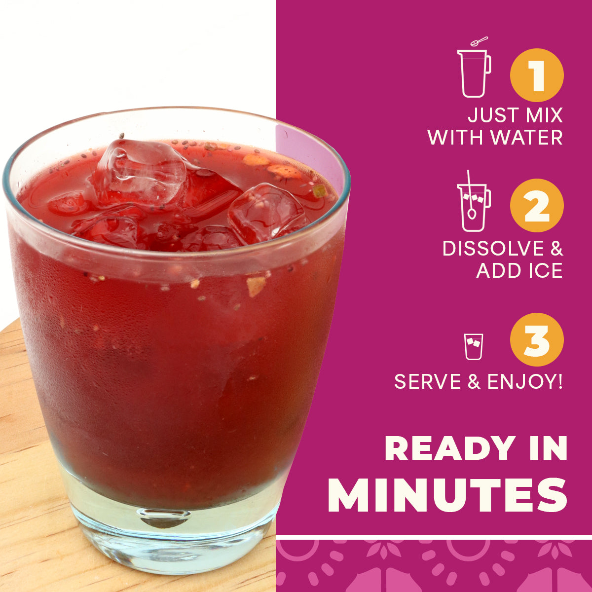 Agua Fresca de Hibisco y Guayaba