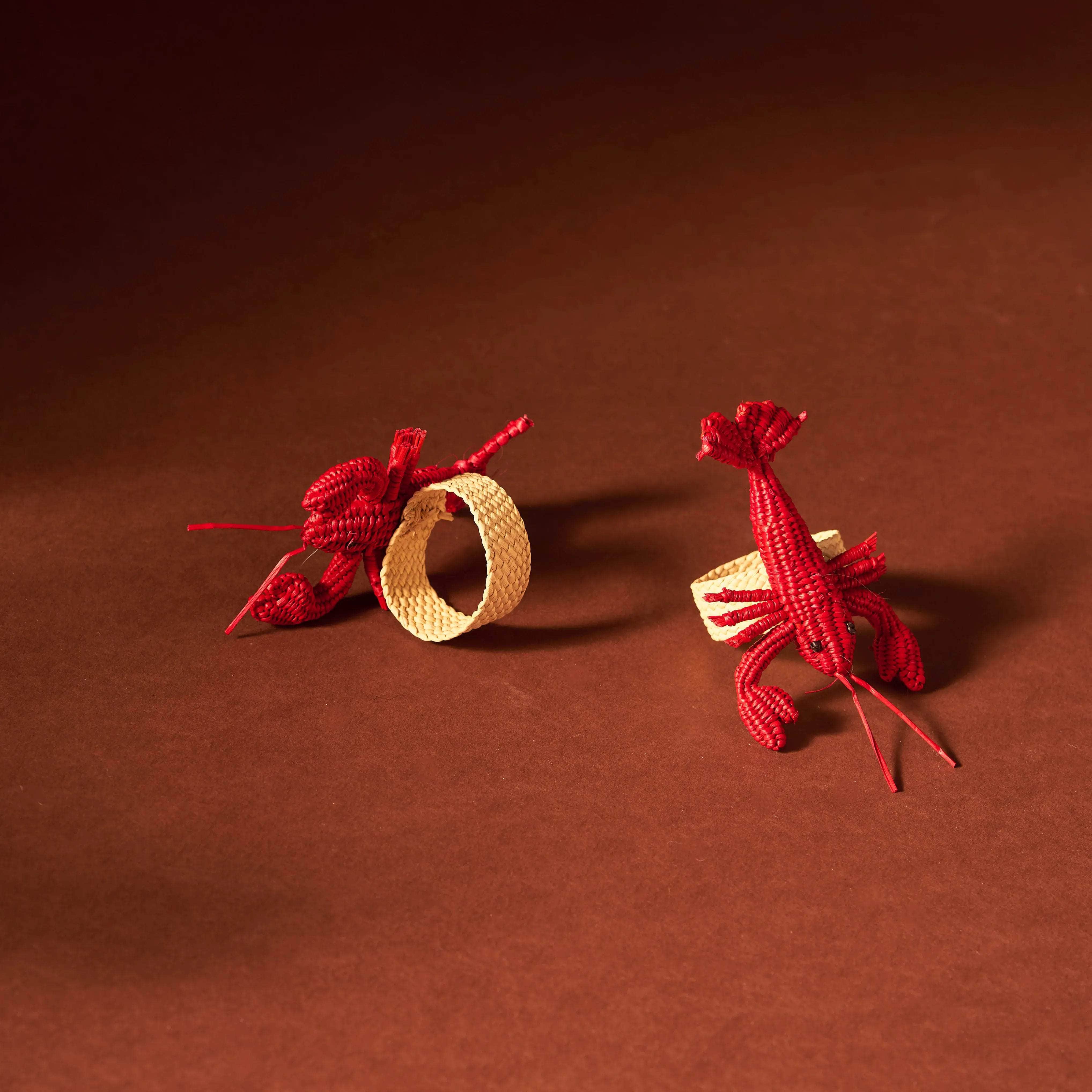 Lobster Handwoven Iraca Napkin Ring