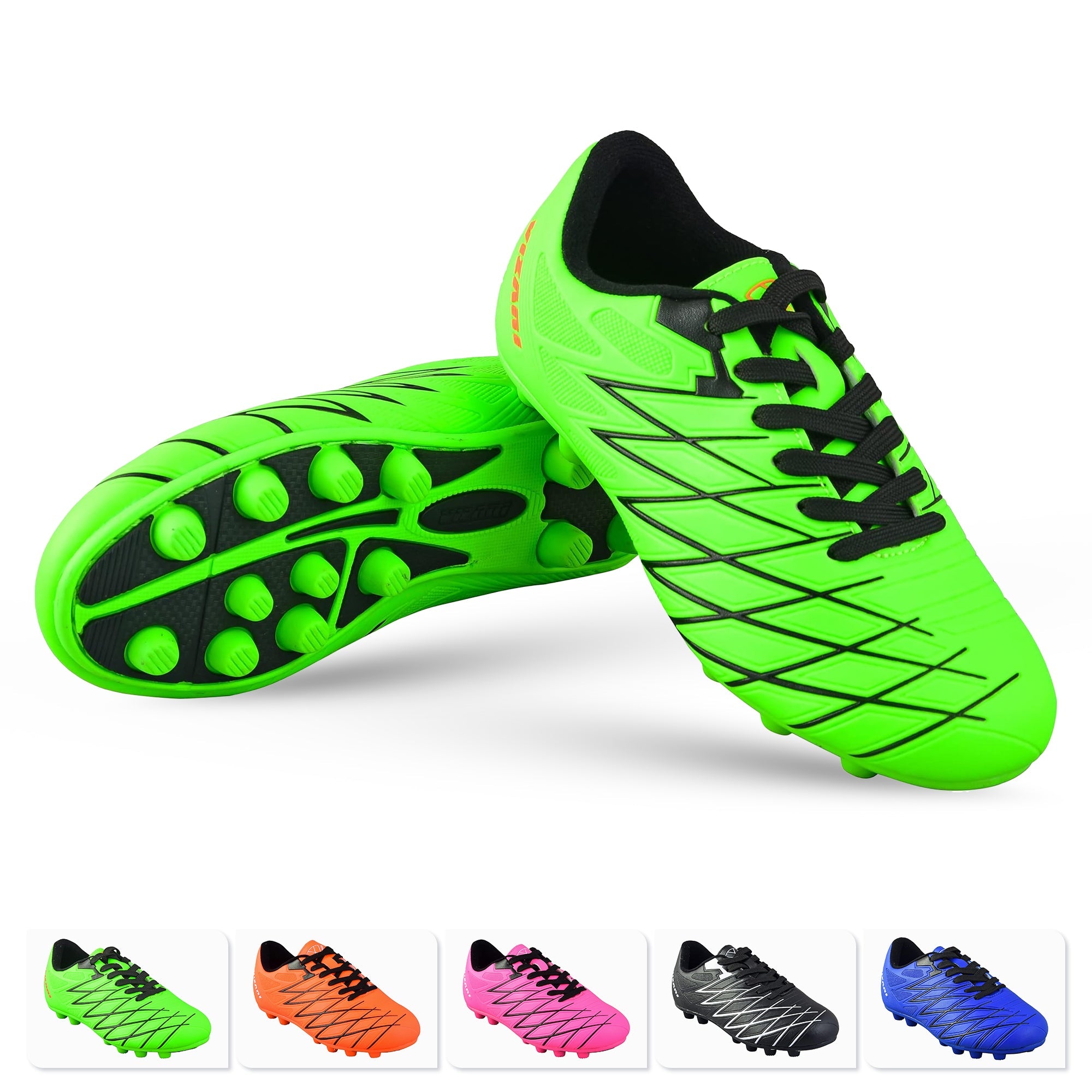 Boca Firm Ground Soccer Cleats - Green/Black