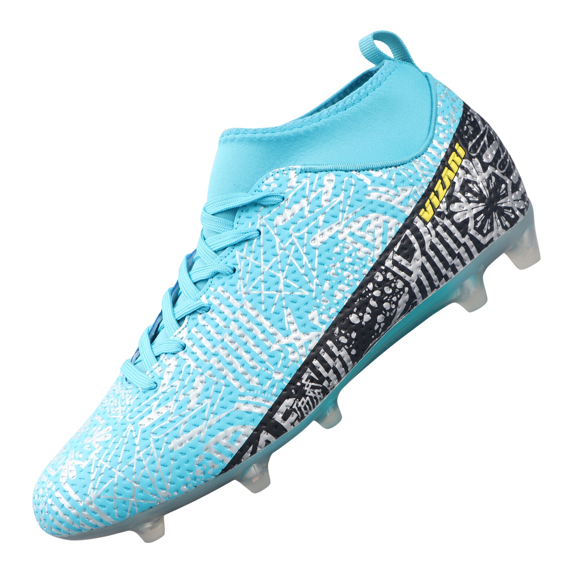 Saco Mid-Cut Adult Firm Ground Soccer Cleats - Mint/Black