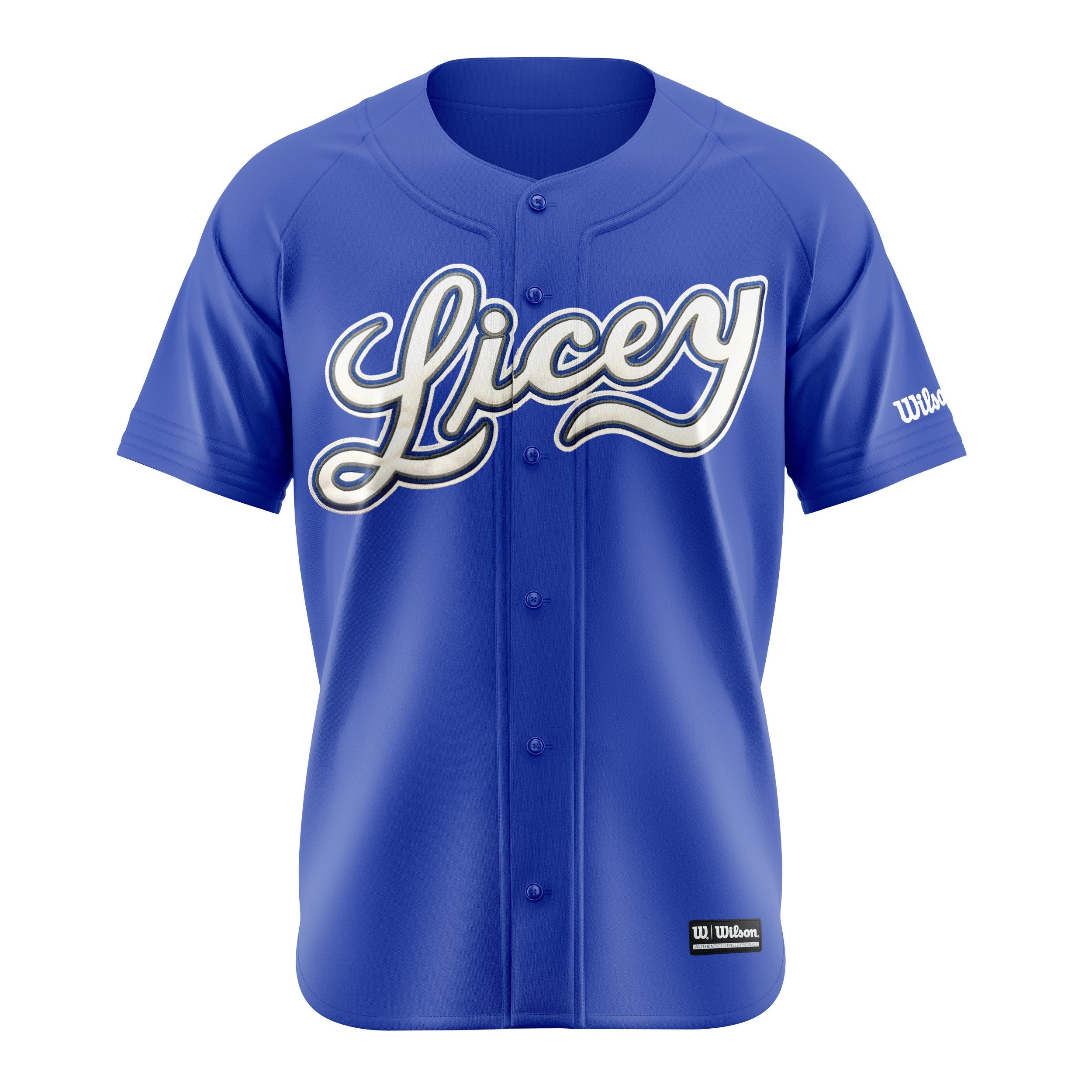 2025 - 2026 | Camiseta de béisbol Licey azul royal sólido Wilson - Camiseta de hombre Tigres del Licey
