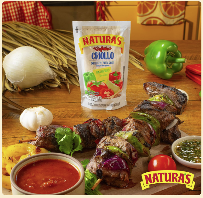 Natura's Natural Sofrito Criollo, Cheese, Ranchera and Tomato Pasta Sauce, in 7.1oz. Easy-Open Pouch (Pack of 4)