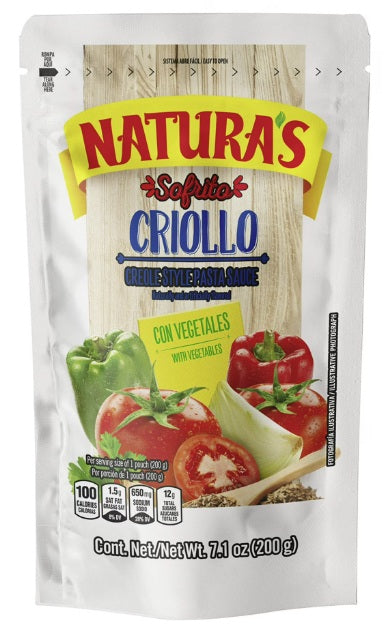 Natura's Sofrito Criollo Pasta Sauce, in 7.1oz. Easy-Open Pouch (1 Pack)