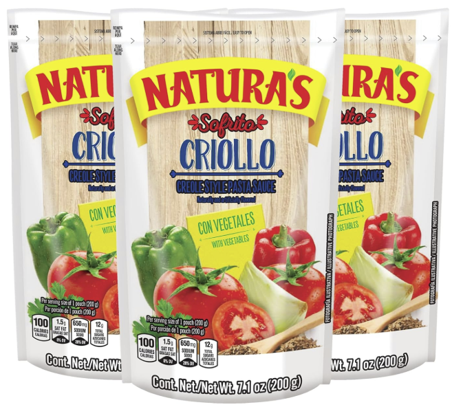 Sofrito Criollo Pasta Sauce, in 7.1oz. Easy-Open Pouch (Pack of 3)