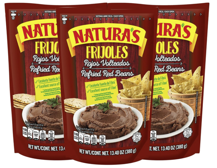 Natura's Refried Red Beans - 13.40 oz each (Pack of 3)