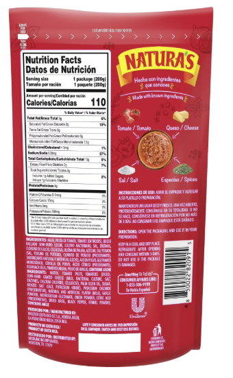Natura's Cheese Pasta Sauce, 7.1oz. Easy-Open Pouch (1 Pack)