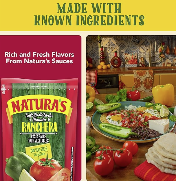 Natura's Pasta Sauce, Ranchera 7.1 oz each (Pack of 3)