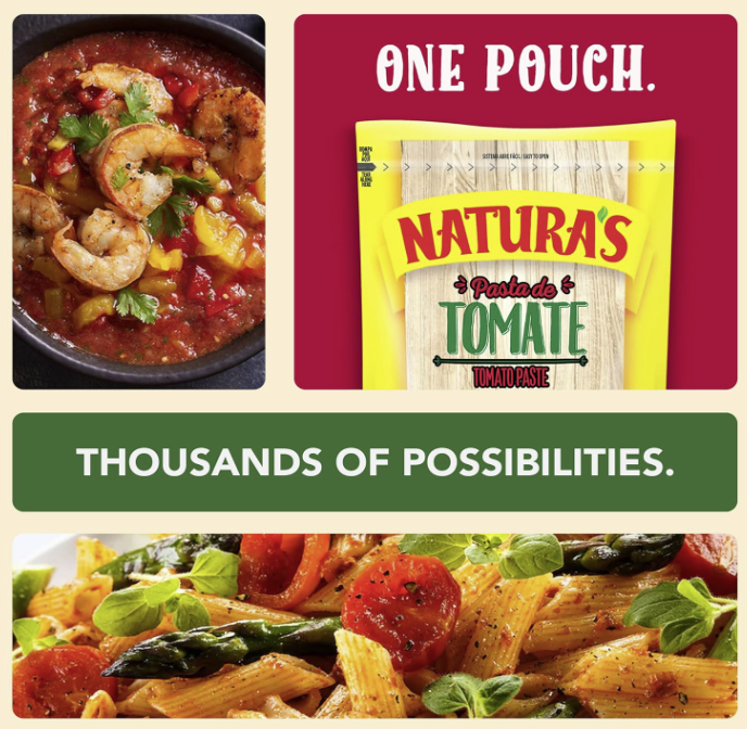Natural Tomato Paste - 7.1oz. Easy-Open Pouch (Pack of 3)
