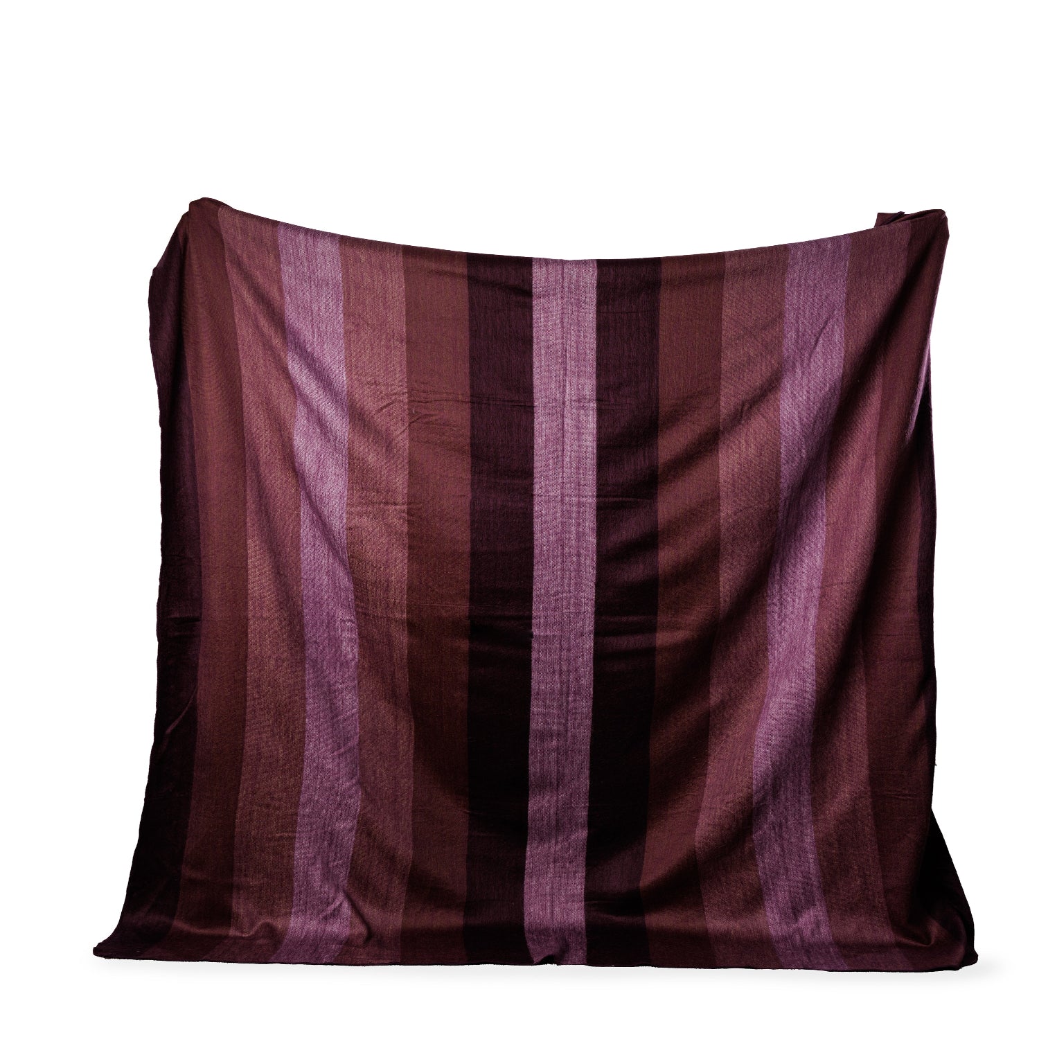 Nawi Collection - Handwoven Deep Purples Alpaca Throw Blanket From Ecuador