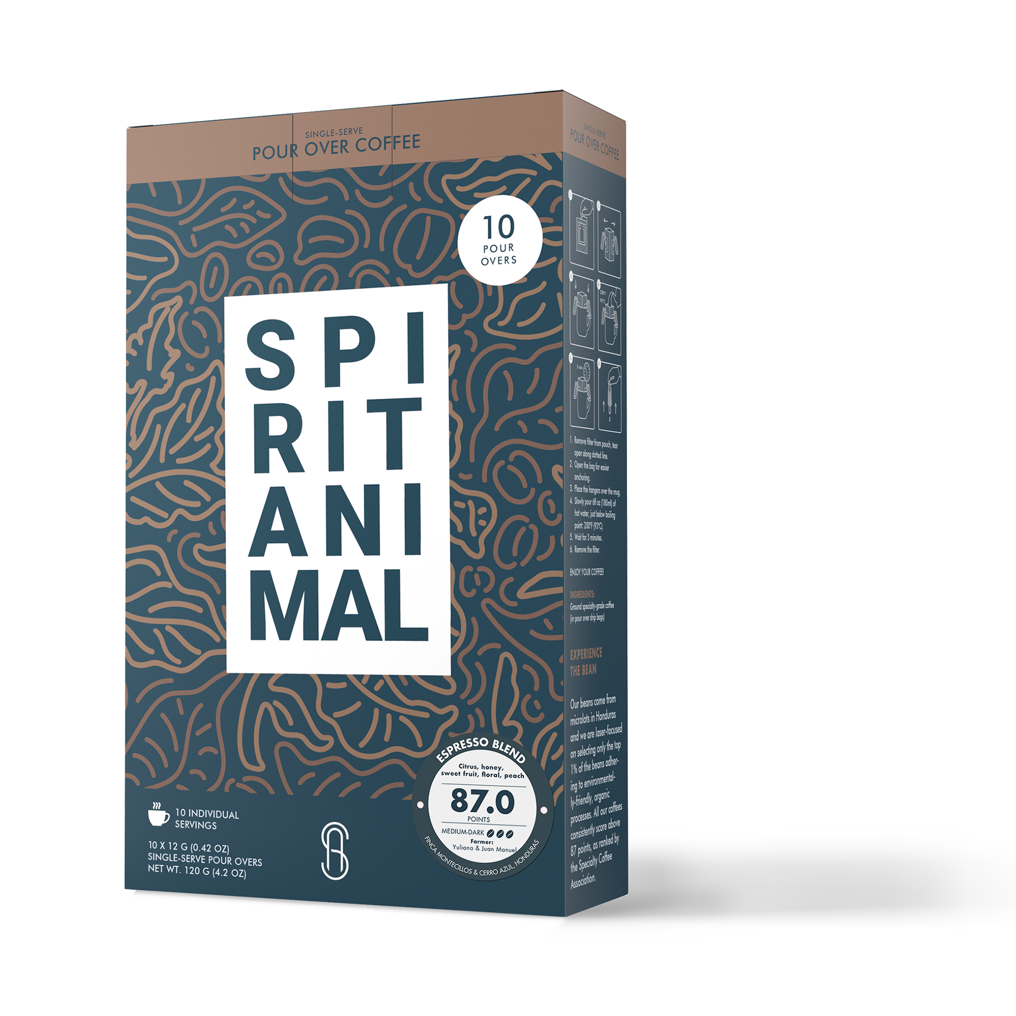 Single-Use Pour-Over Drip Bags - Espresso Blend (Box of 10 Bags)