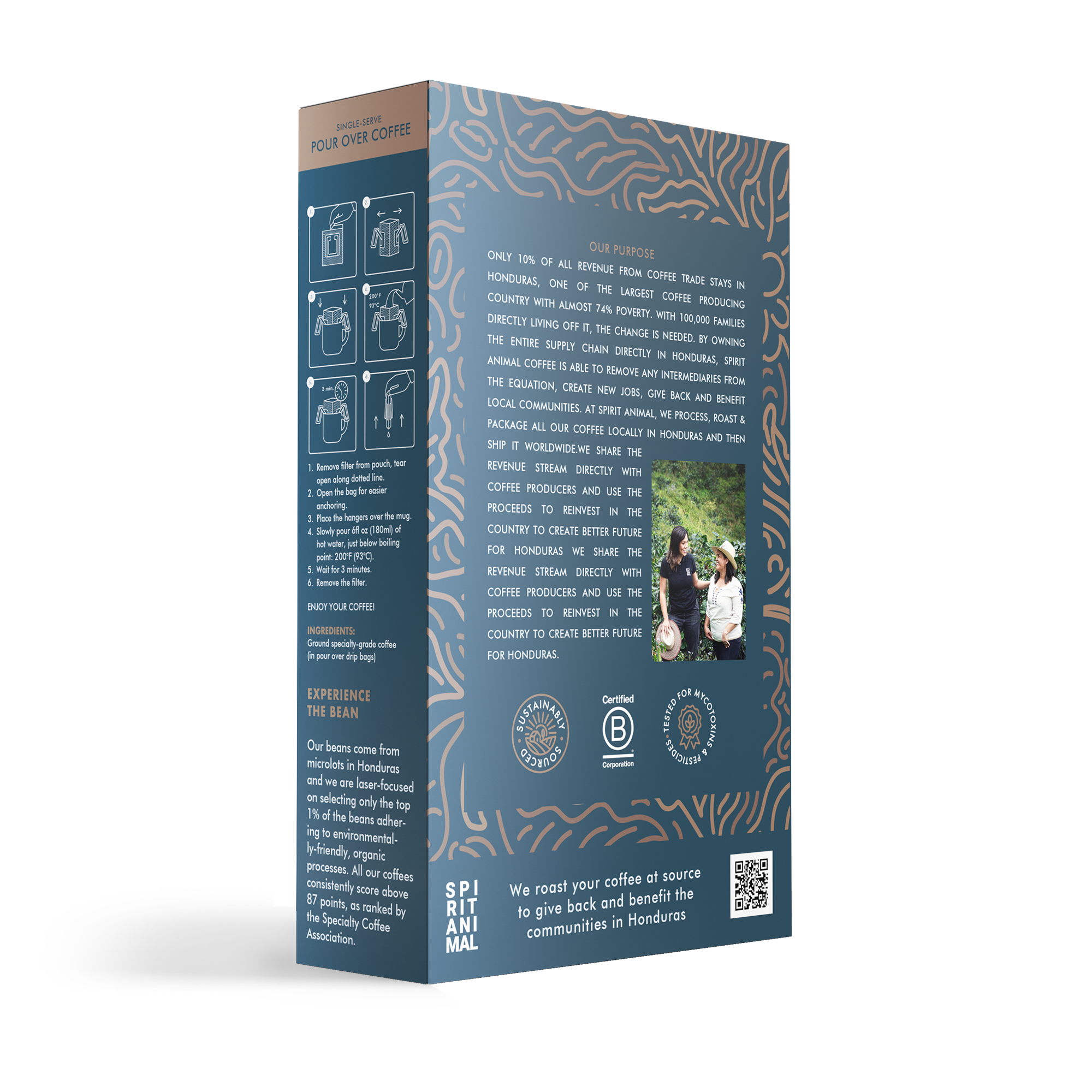 Single-Use Pour-Over Drip Bags - Bourbon (Box of 10 Bags)