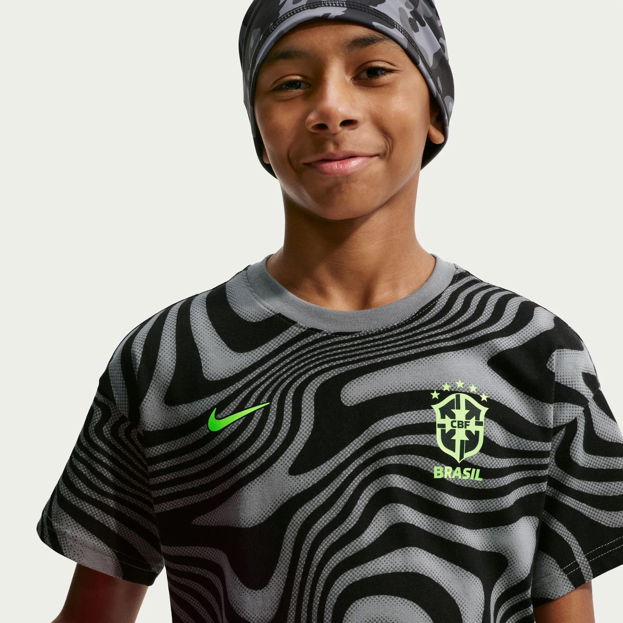 Nike 2026 Brazil Youth All Over Print Tee