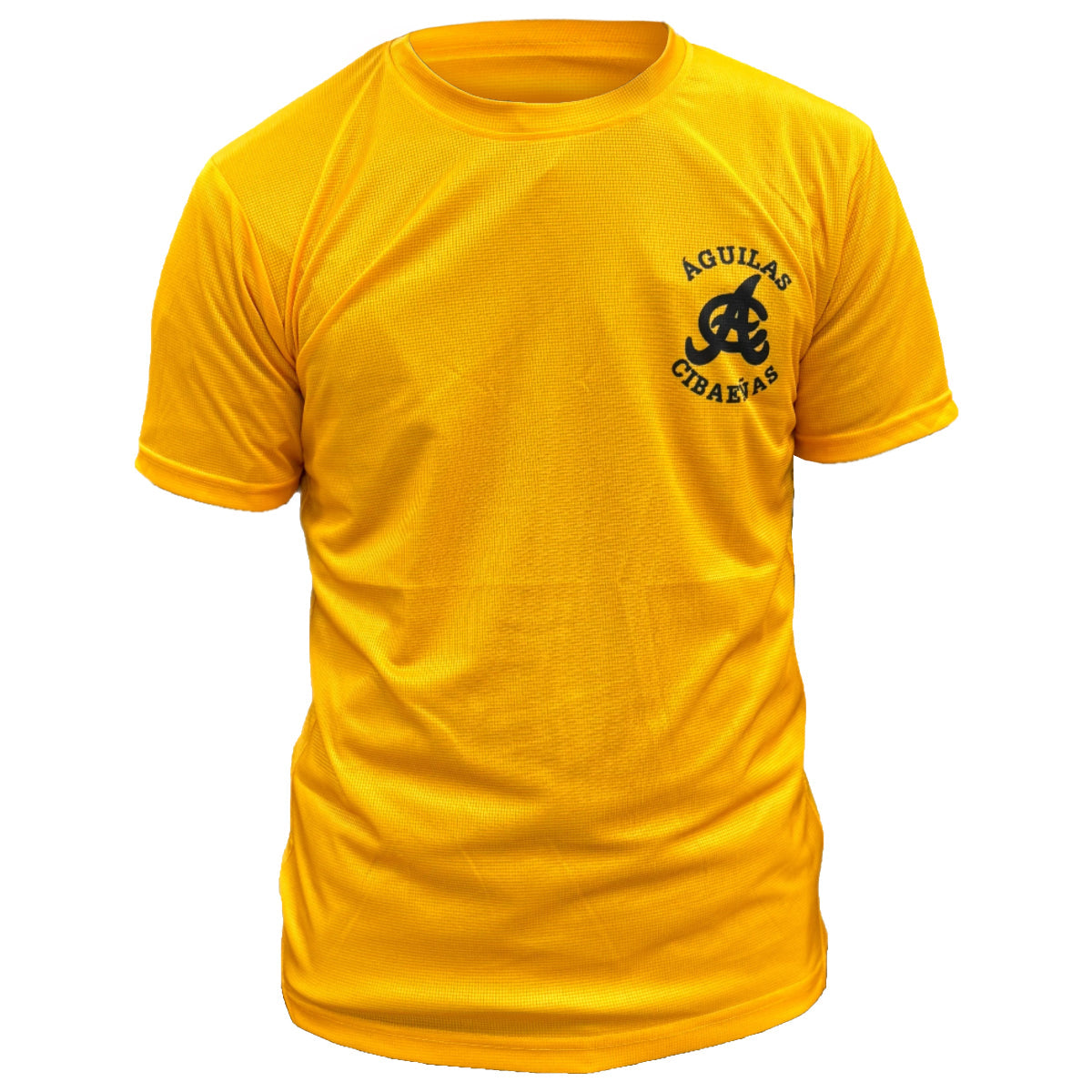 OFICIAL - Camiseta Amarilla Aguilas Cibaenas - Logo Izquierda Pecho