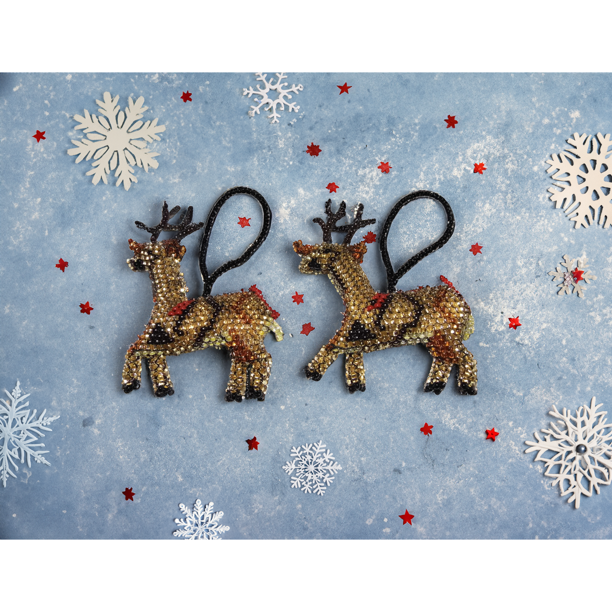 Reindeer Seed Bead Ornament - Guatemala
