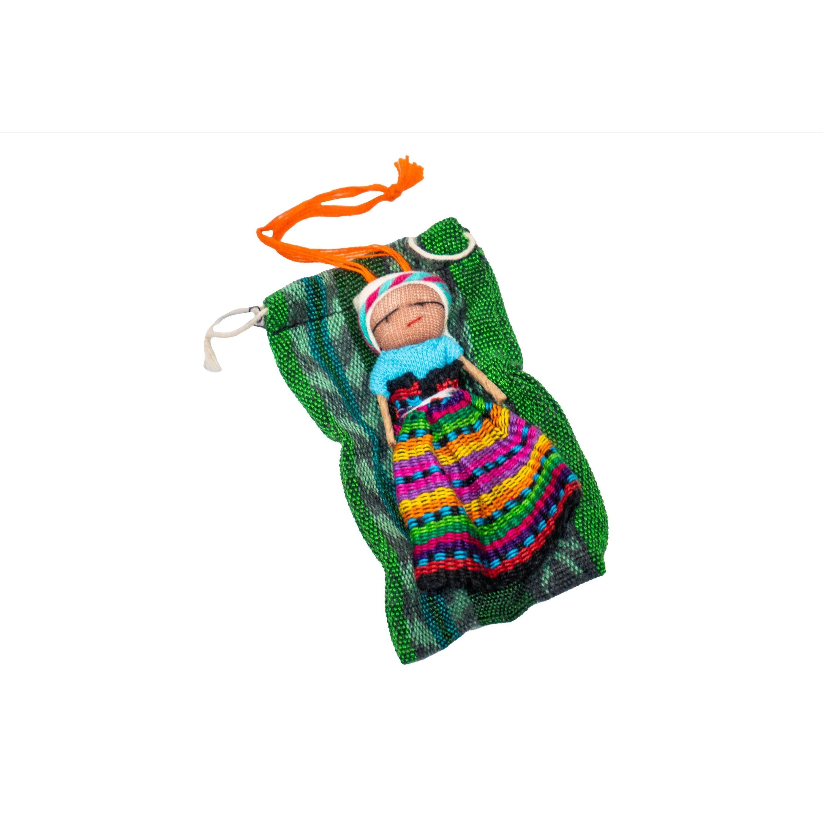 Muñeca quitapesares con bolsa de regalo + historia - Guatemala