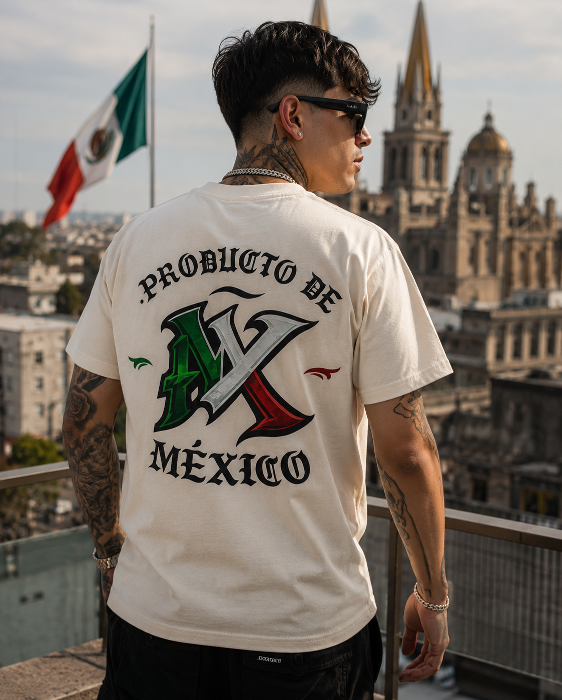 Producto De Mexico Heritage T-shirt | Old English Style, Mexican Culture | Heavyweight Cotton