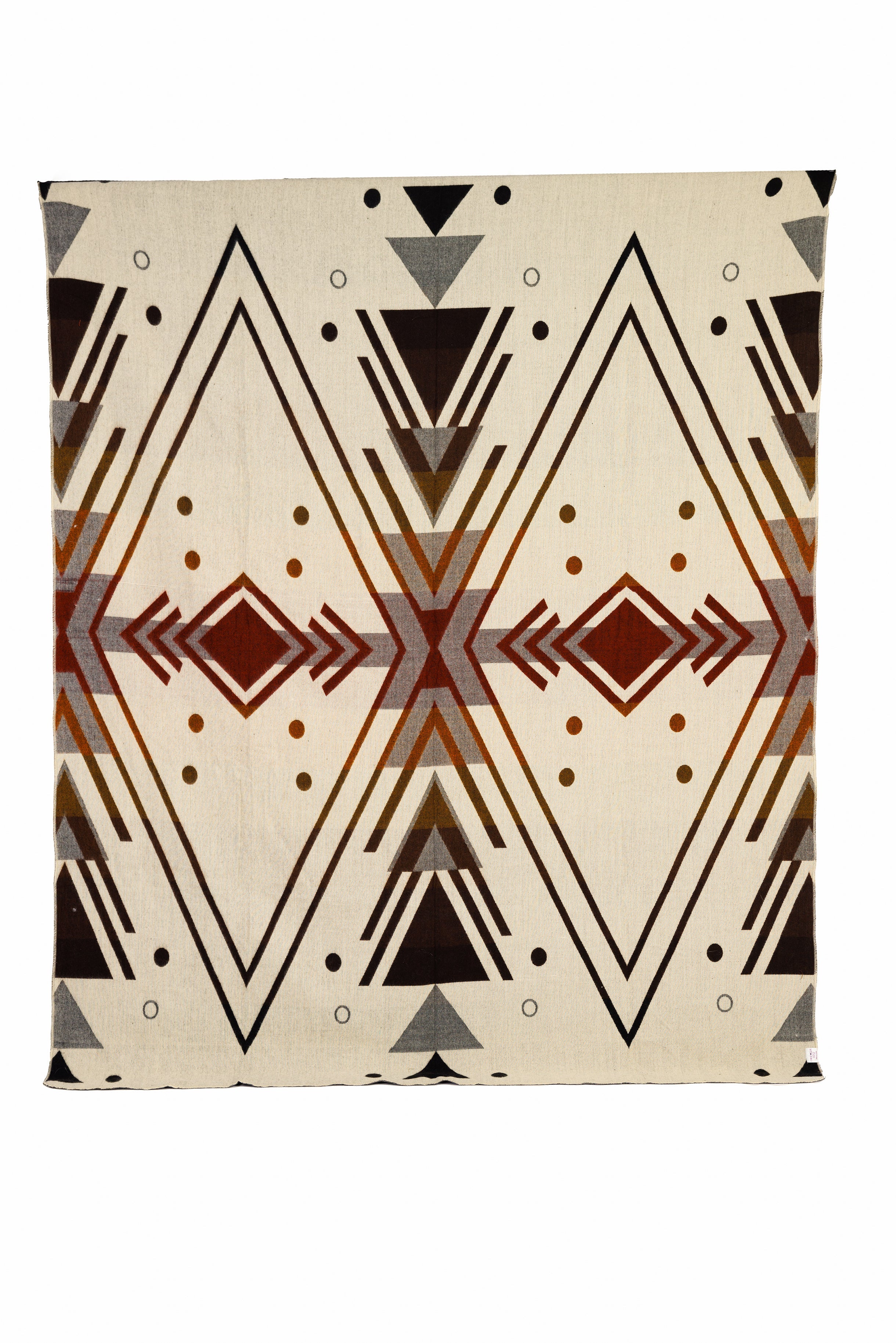 Yachana Collection - Handwoven Reversible Chevron Peach Red Gray & Black Alpaca Throw Blanket From Ecuador