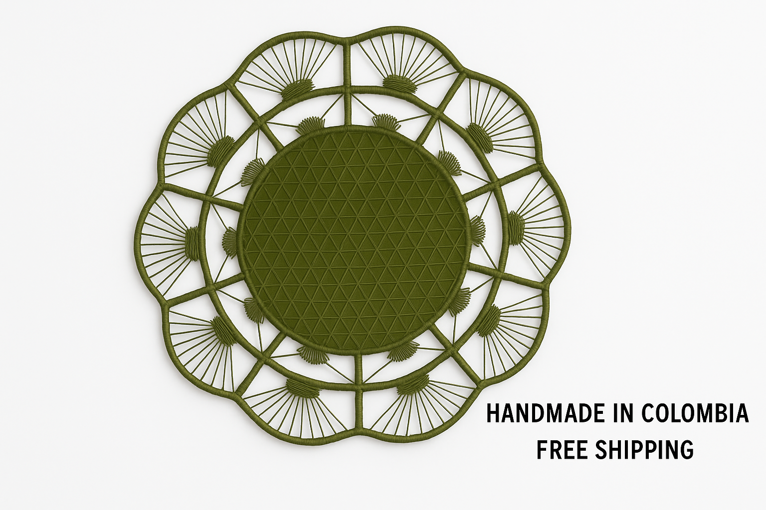 Petal Perfection Handwoven Iraca Placemat