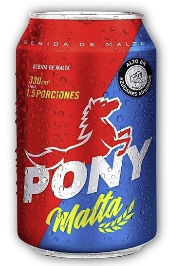 PONY Malta Bebida sin Alcohol - 330 ml - 11.61 Oz (Six Pack)