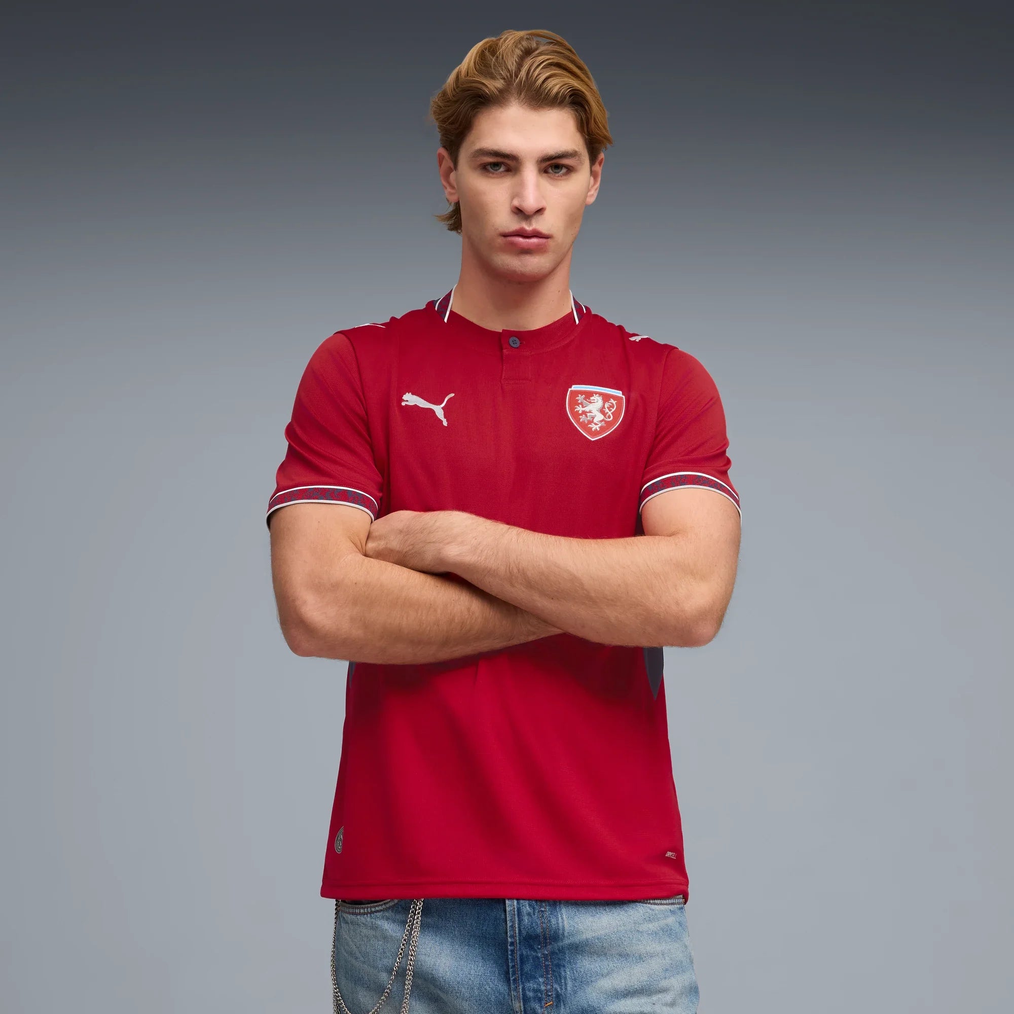 Puma 2026 Czech Republic Men's Stadium Home Soccer Jersey