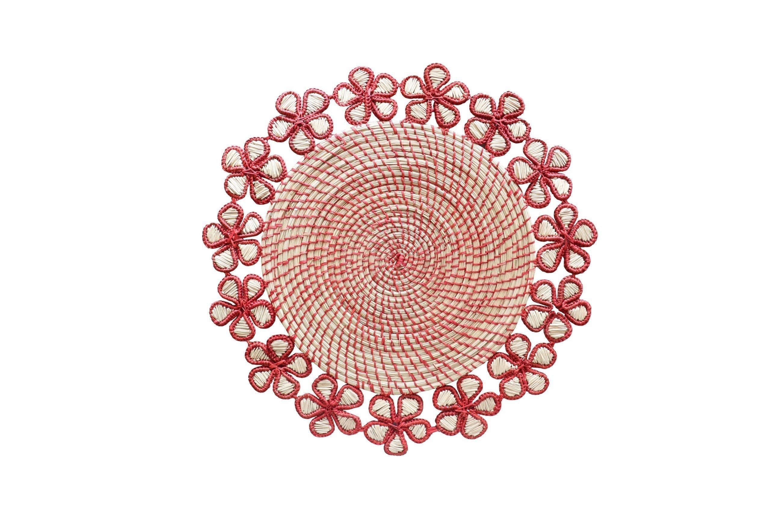 Plumeria Handwoven Iraca Placemat