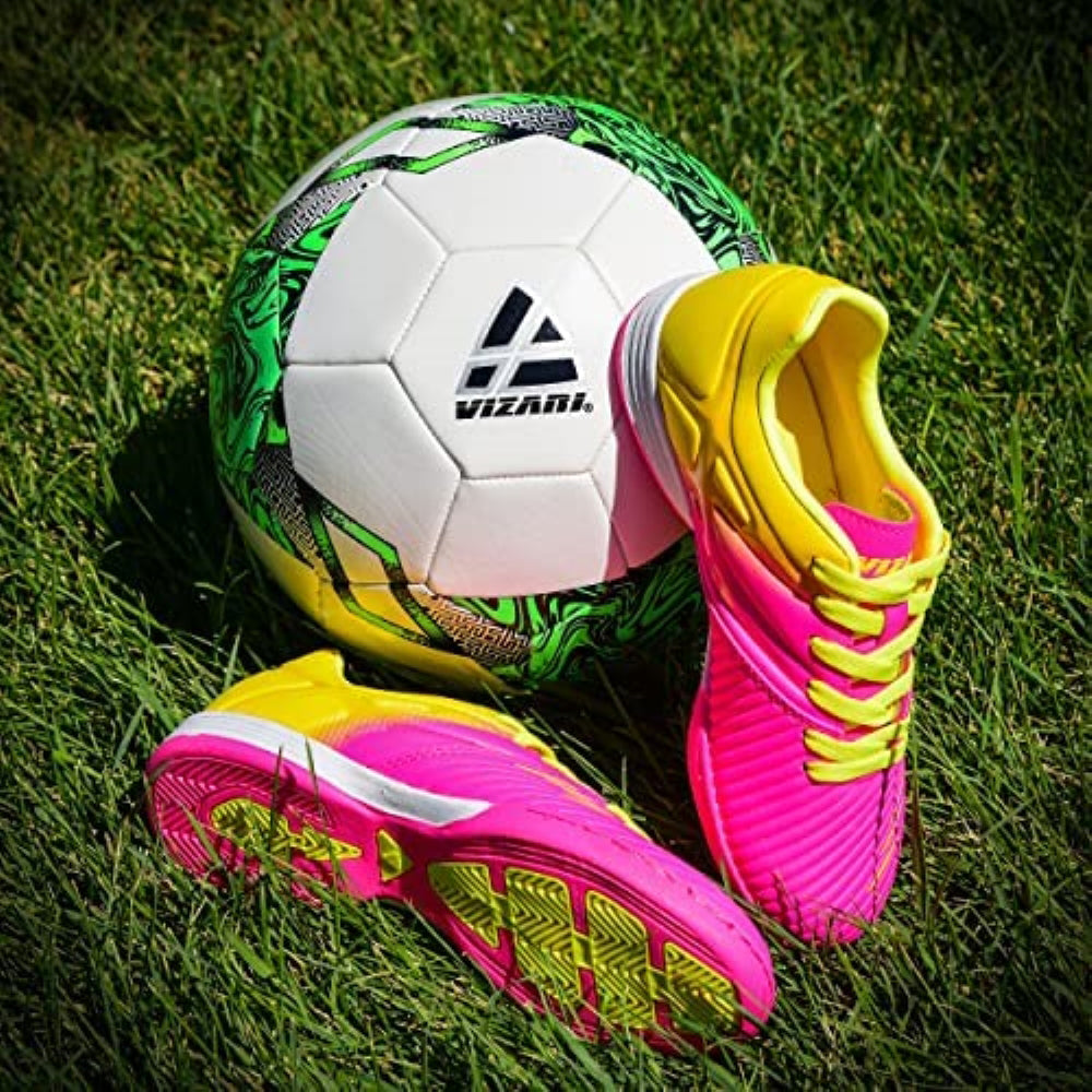 Liga Indoor Soccer Shoes -Pink/Yellow