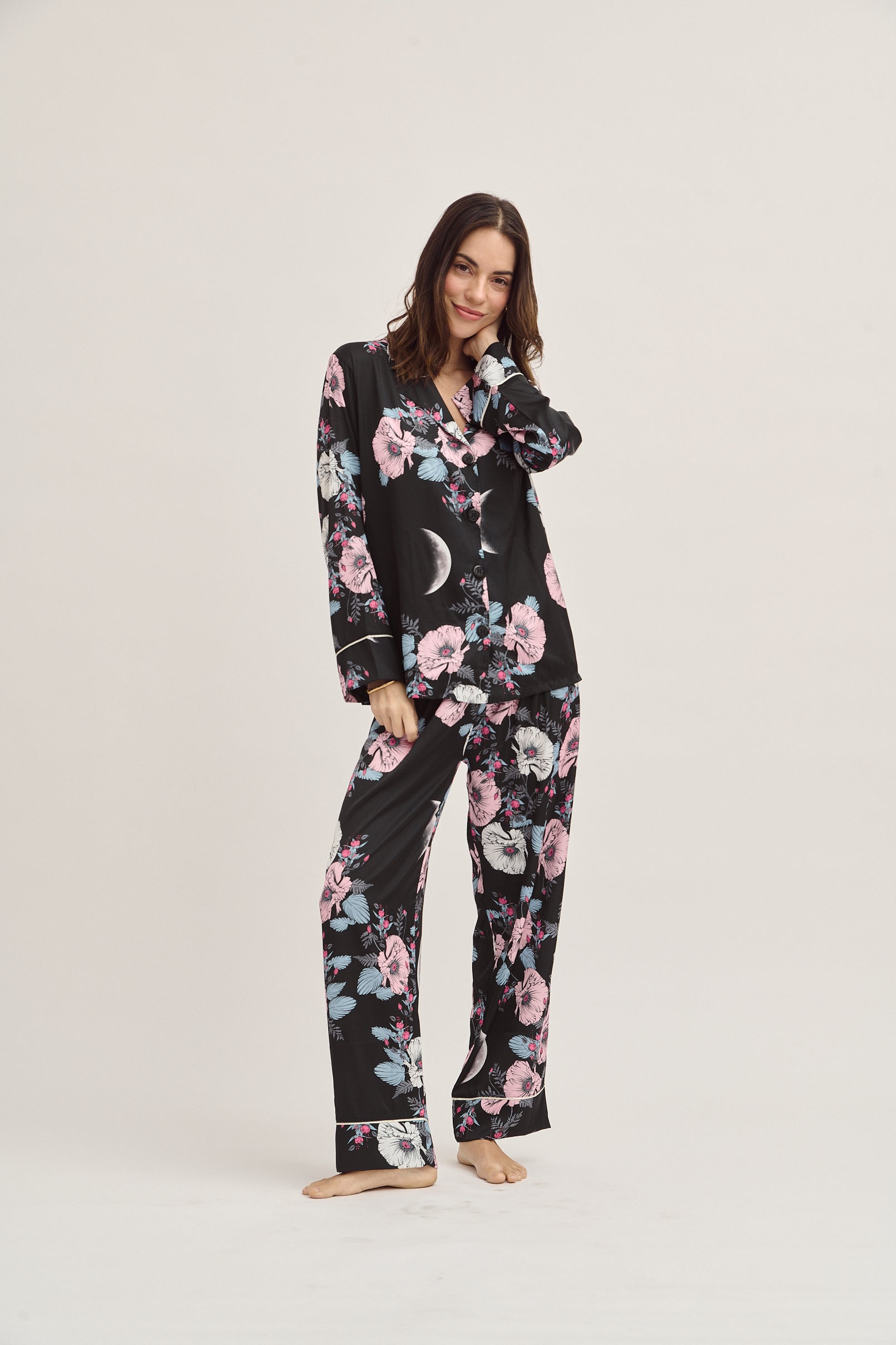 Conjunto de pijama de seda lavable - Grace Kelly