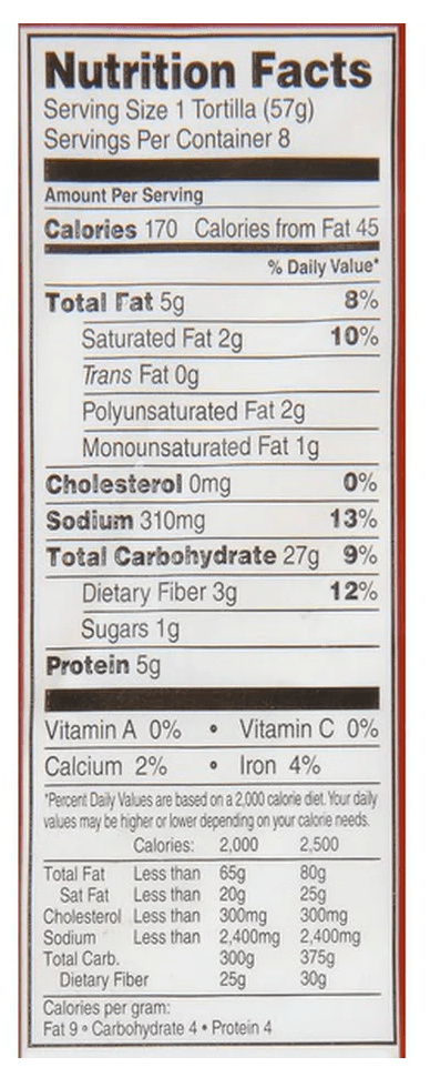 CHI-CHI'S WHOLE WHEAT TORTILLA (8)