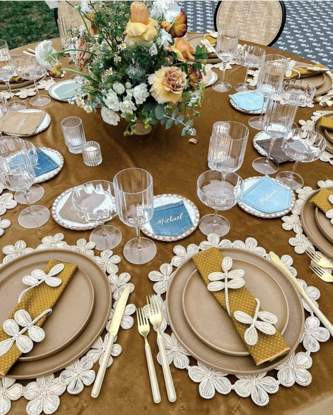 Plumeria Handwoven Iraca Placemat