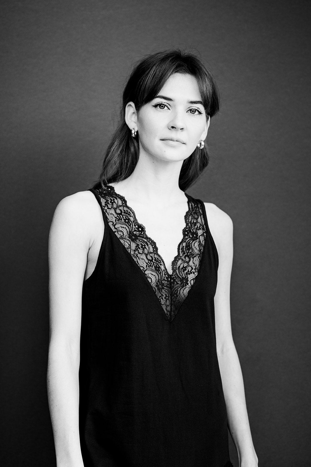 Camisón de algodón Pima con ribete de encaje Simone