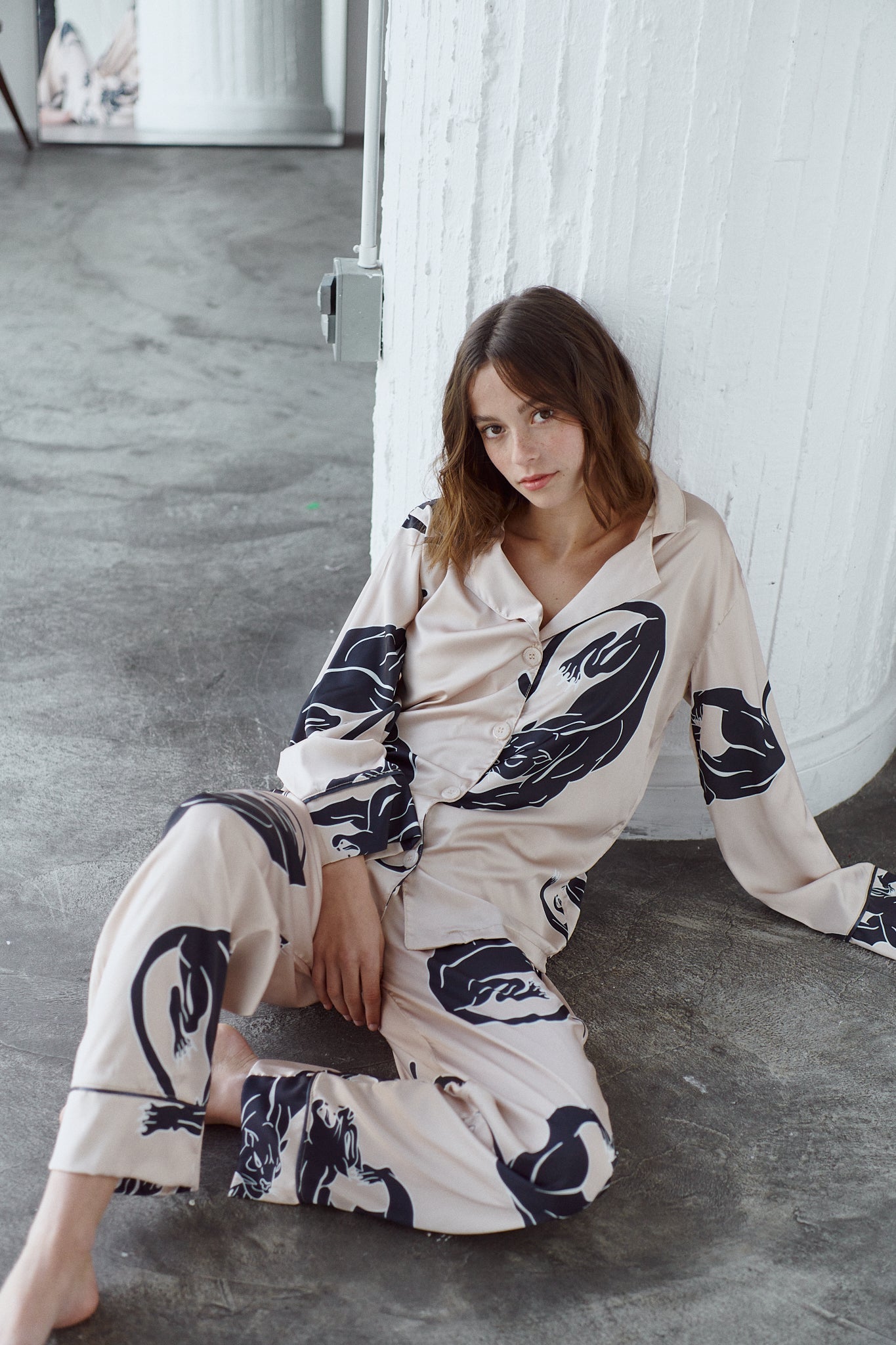 Conjunto de Pijama de Seda Lavable - Thera