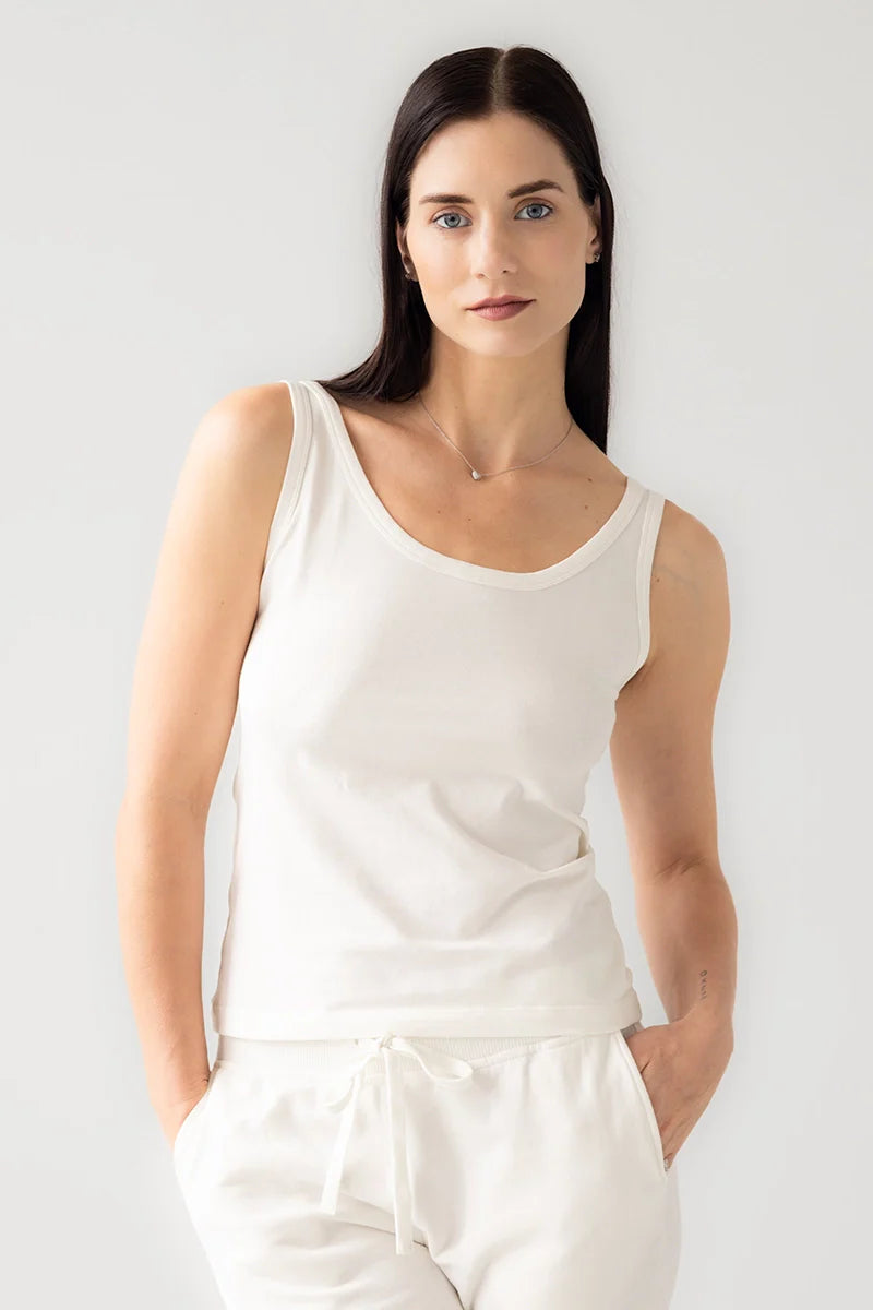 Camiseta de tirantes de algodón elástico